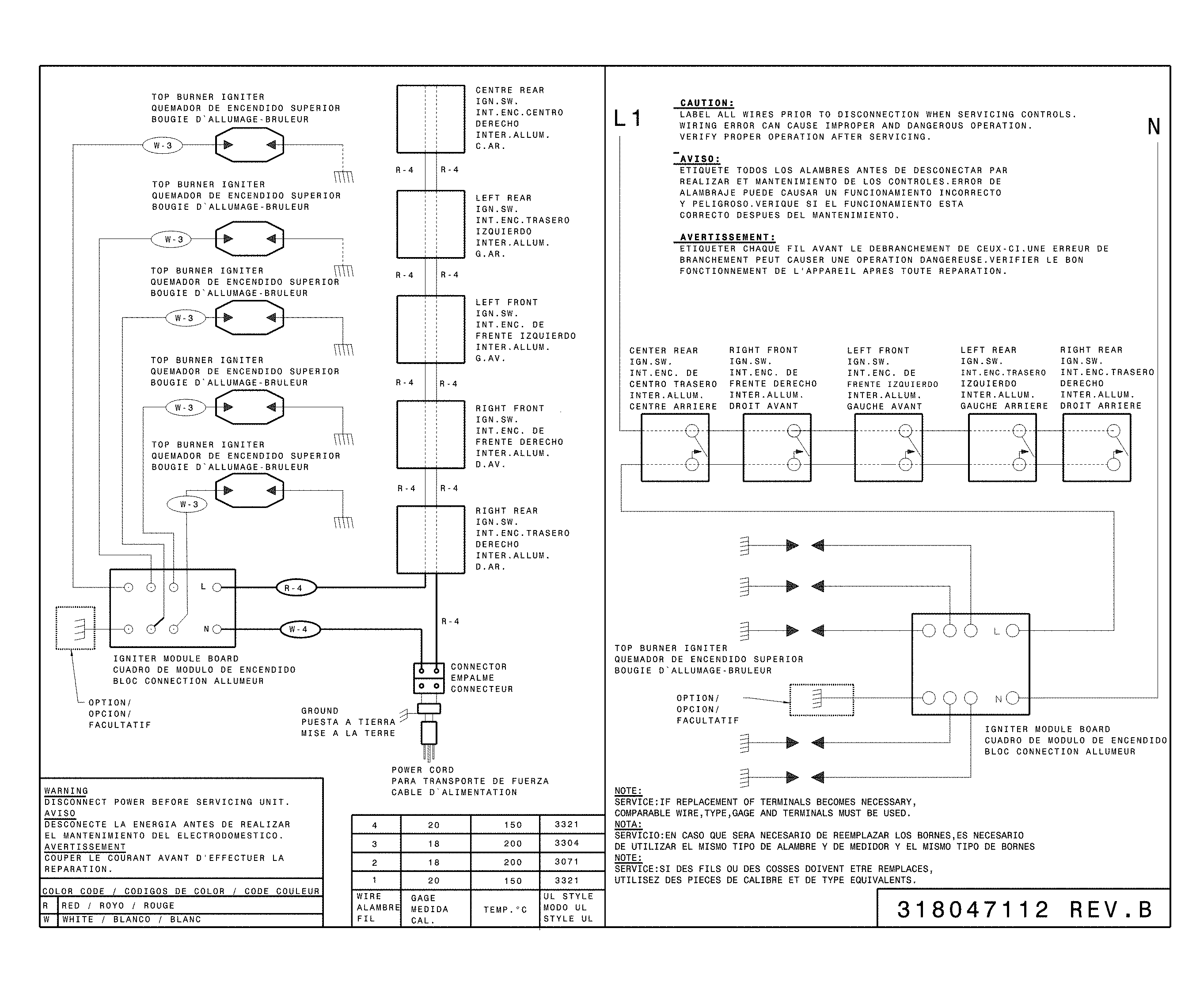 Frigidaire FFGC3626SBE wiring diagram diagram