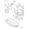 Frigidaire LGHB2869TF1 shelves diagram