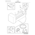 Frigidaire LGHB2869TF1 freezer ice maker diagram