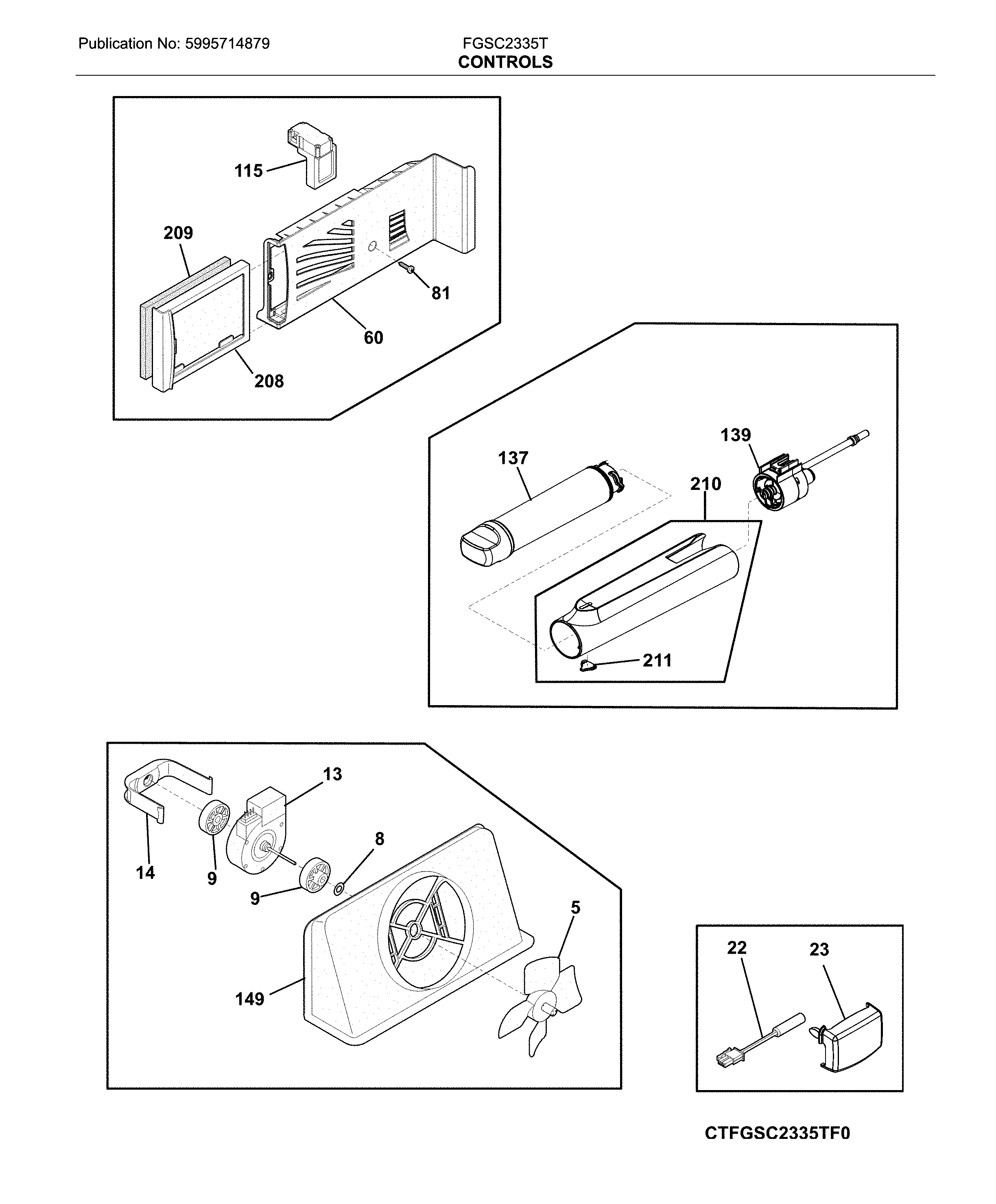 Frigidaire FGSC2335TD8 control diagram