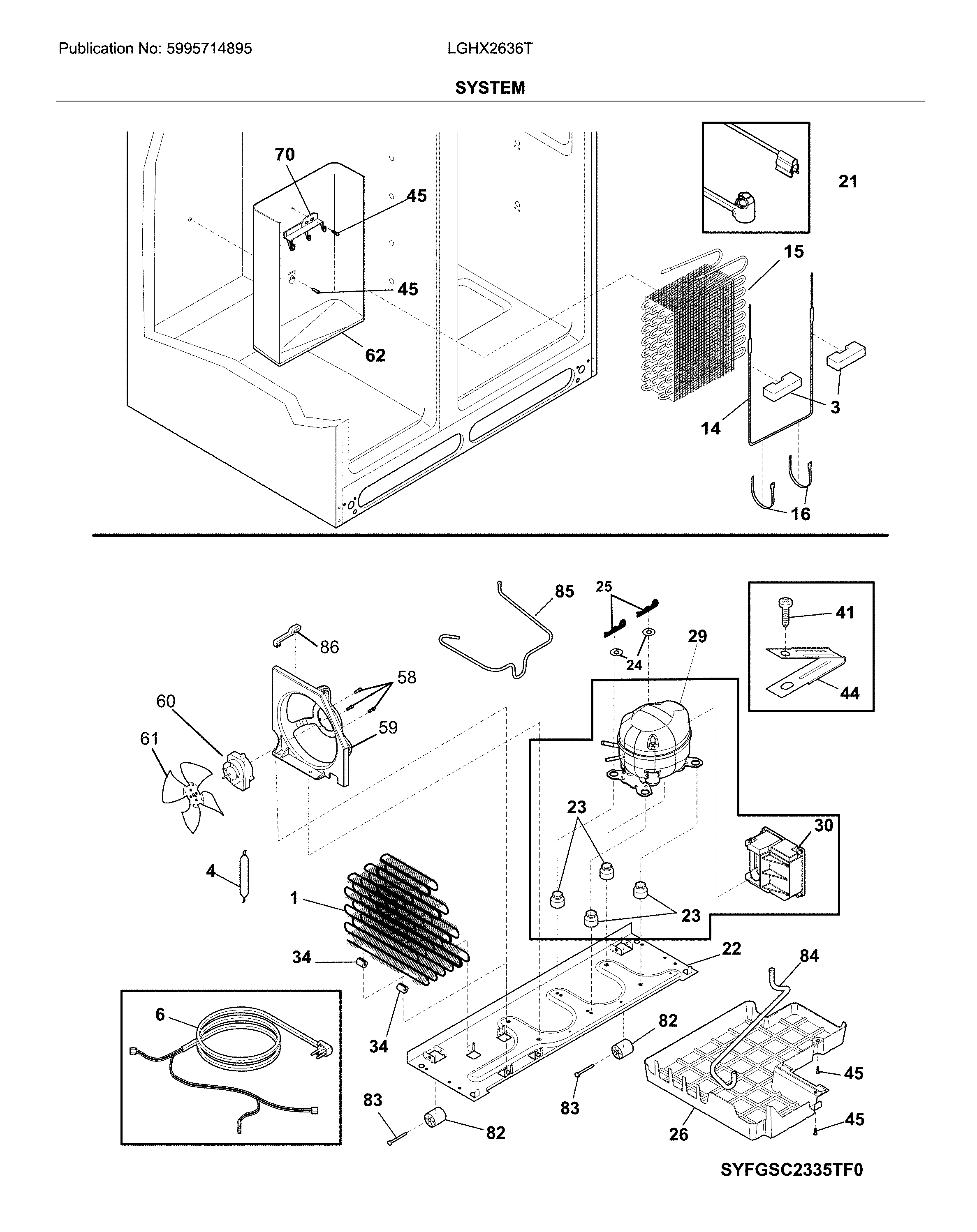 Frigidaire LGHX2636TD8 system diagram