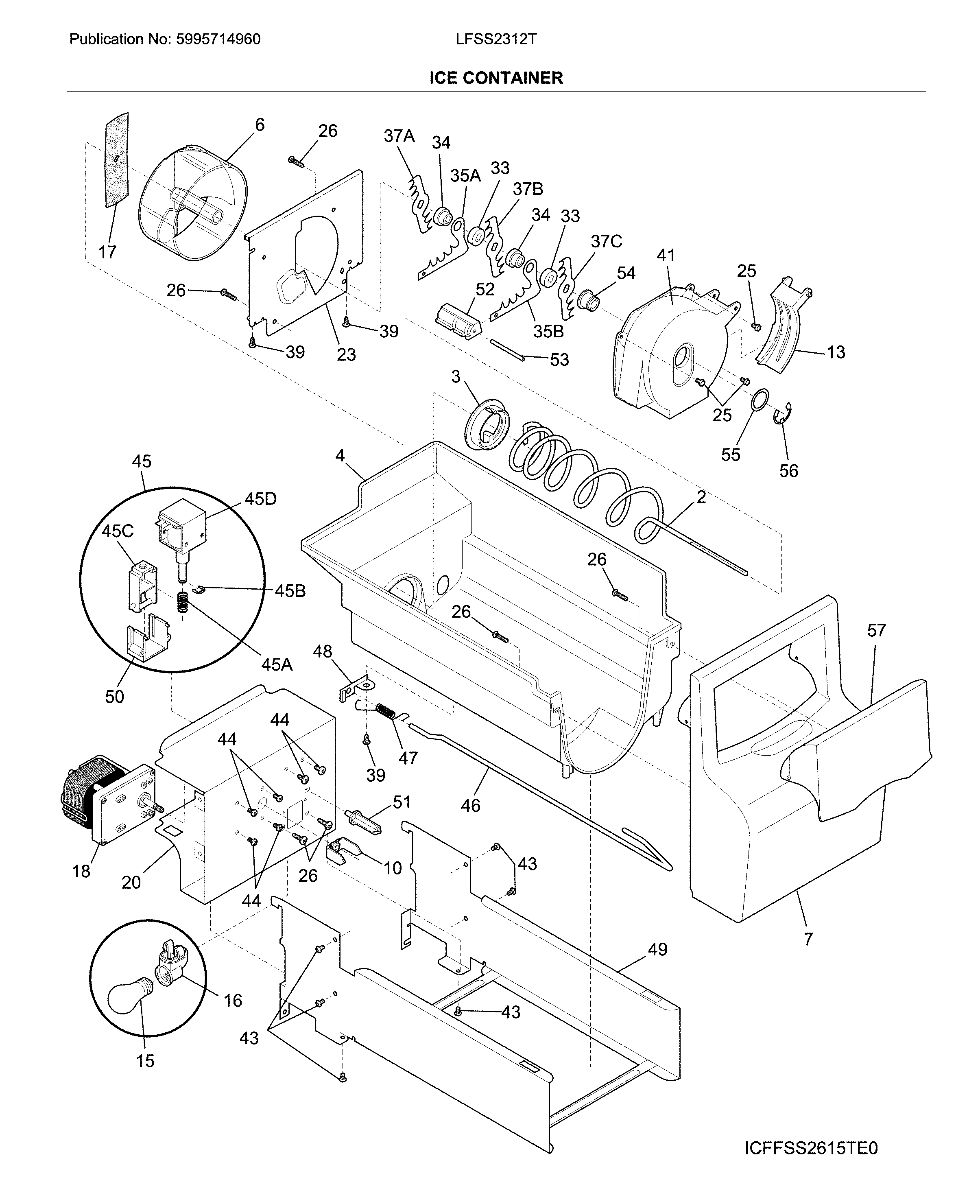 Frigidaire LFSS2312TF1 container diagram