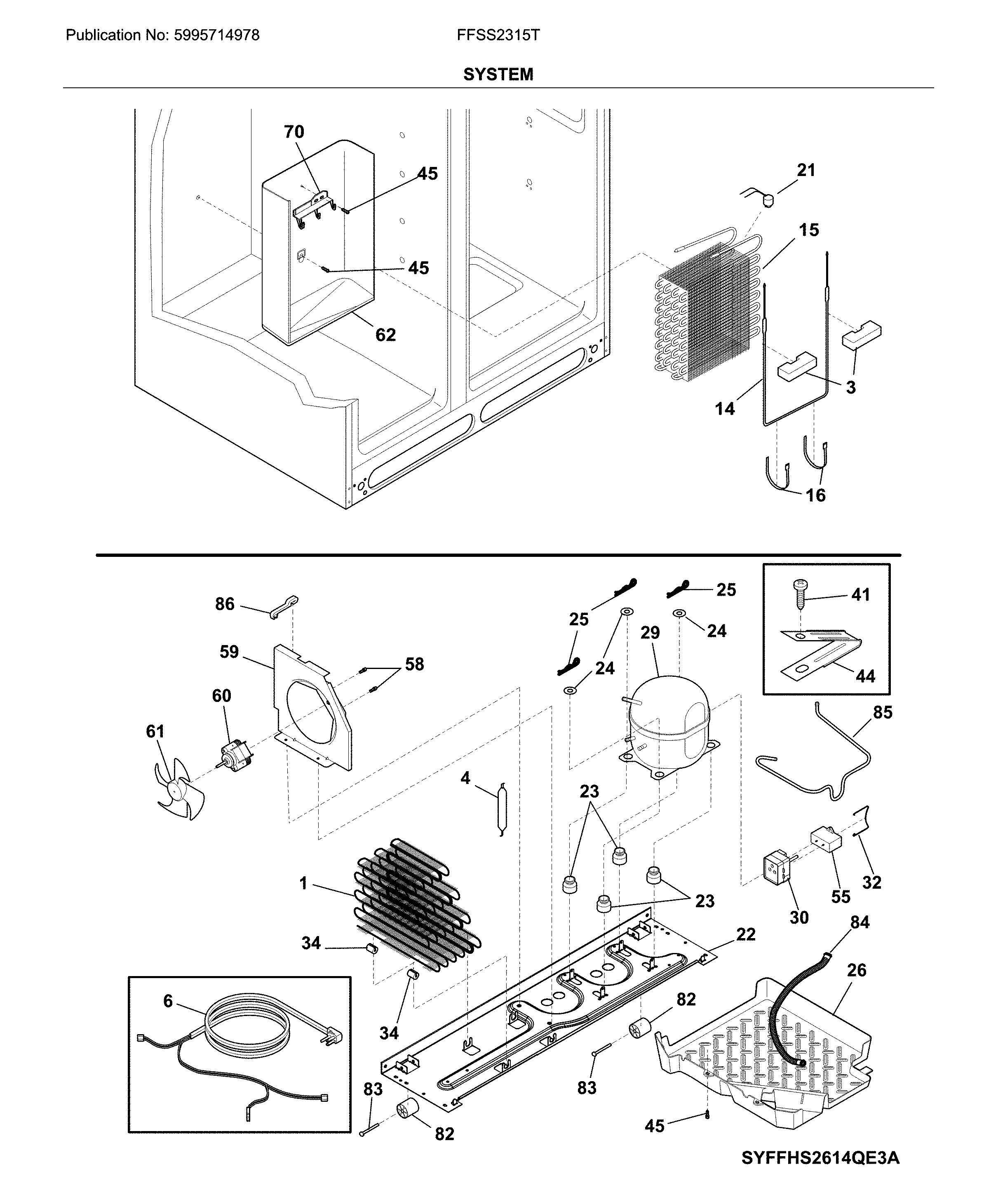 Frigidaire FFSS2315TE1 system diagram