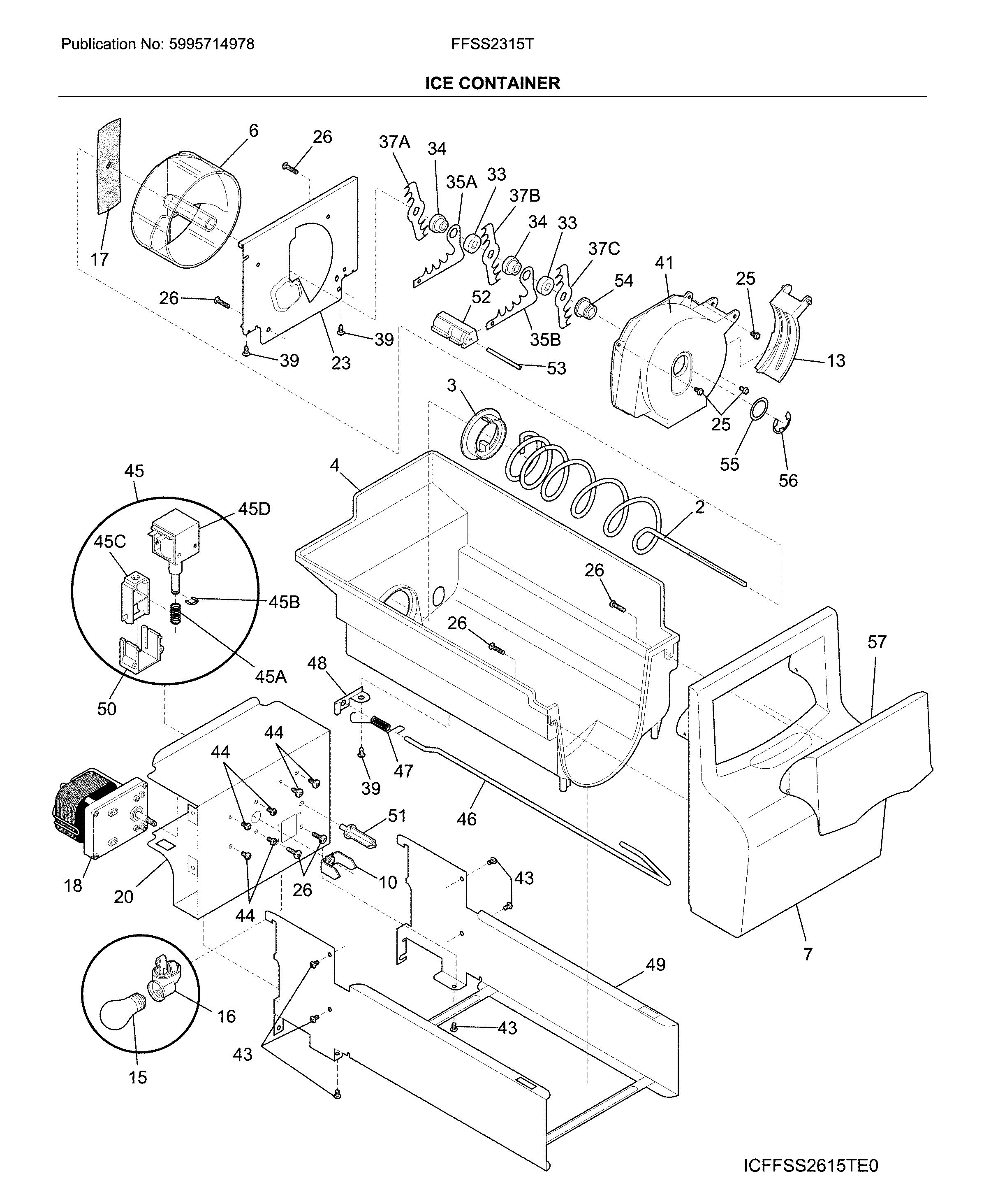 Frigidaire FFSS2315TE1 container diagram