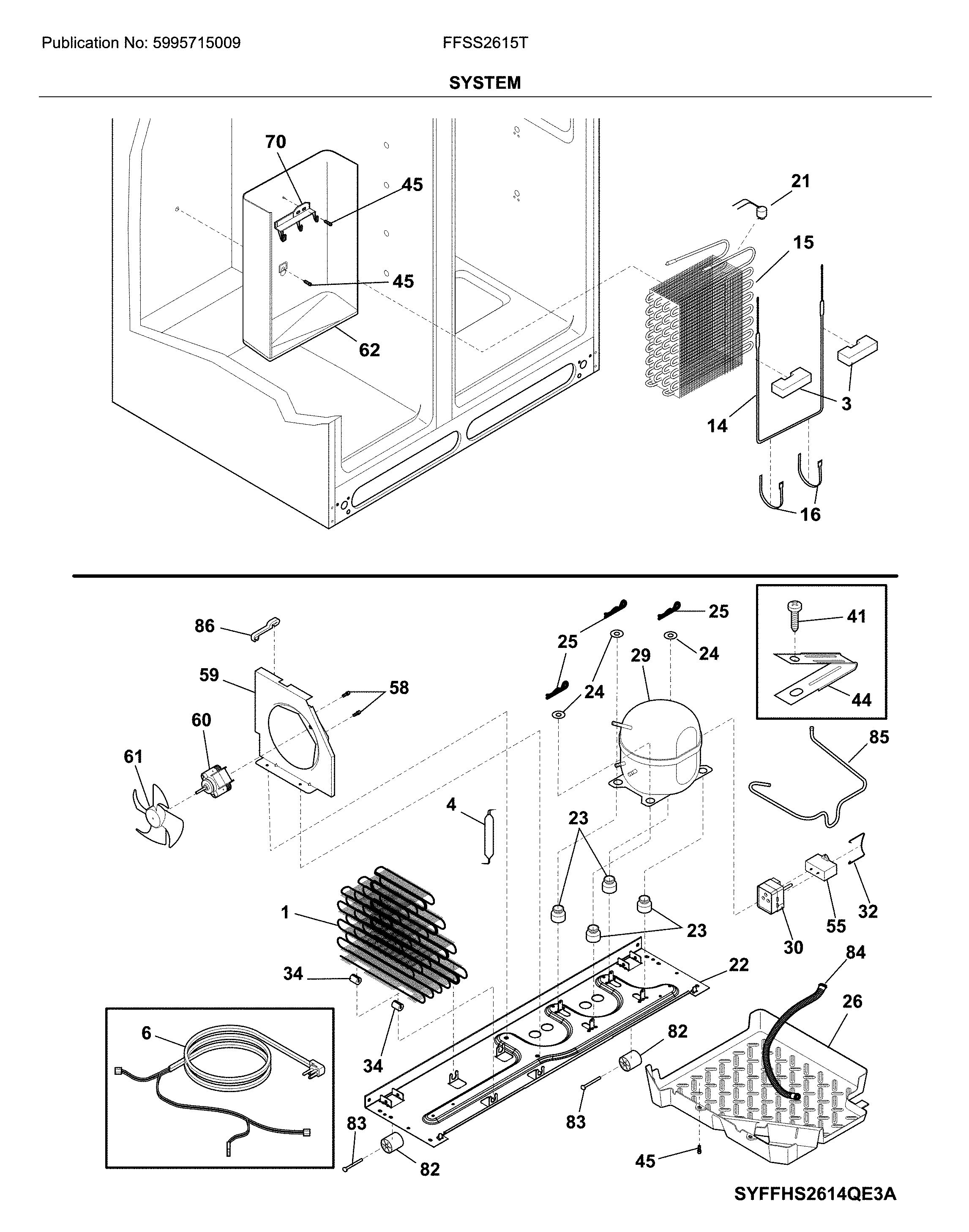 Frigidaire FFSS2615TD1 system diagram