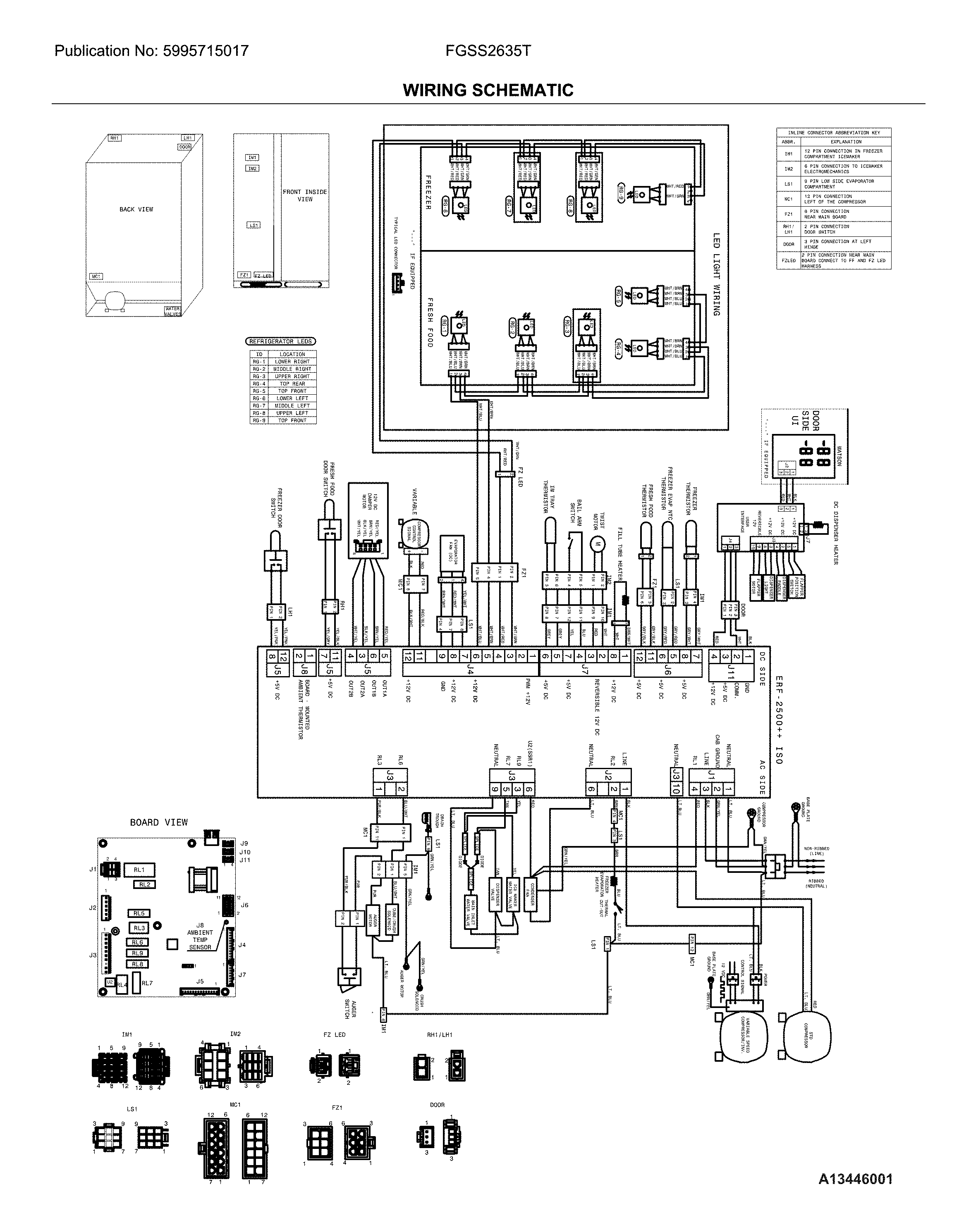 Frigidaire FGSS2635TF7 wiring schematic diagram