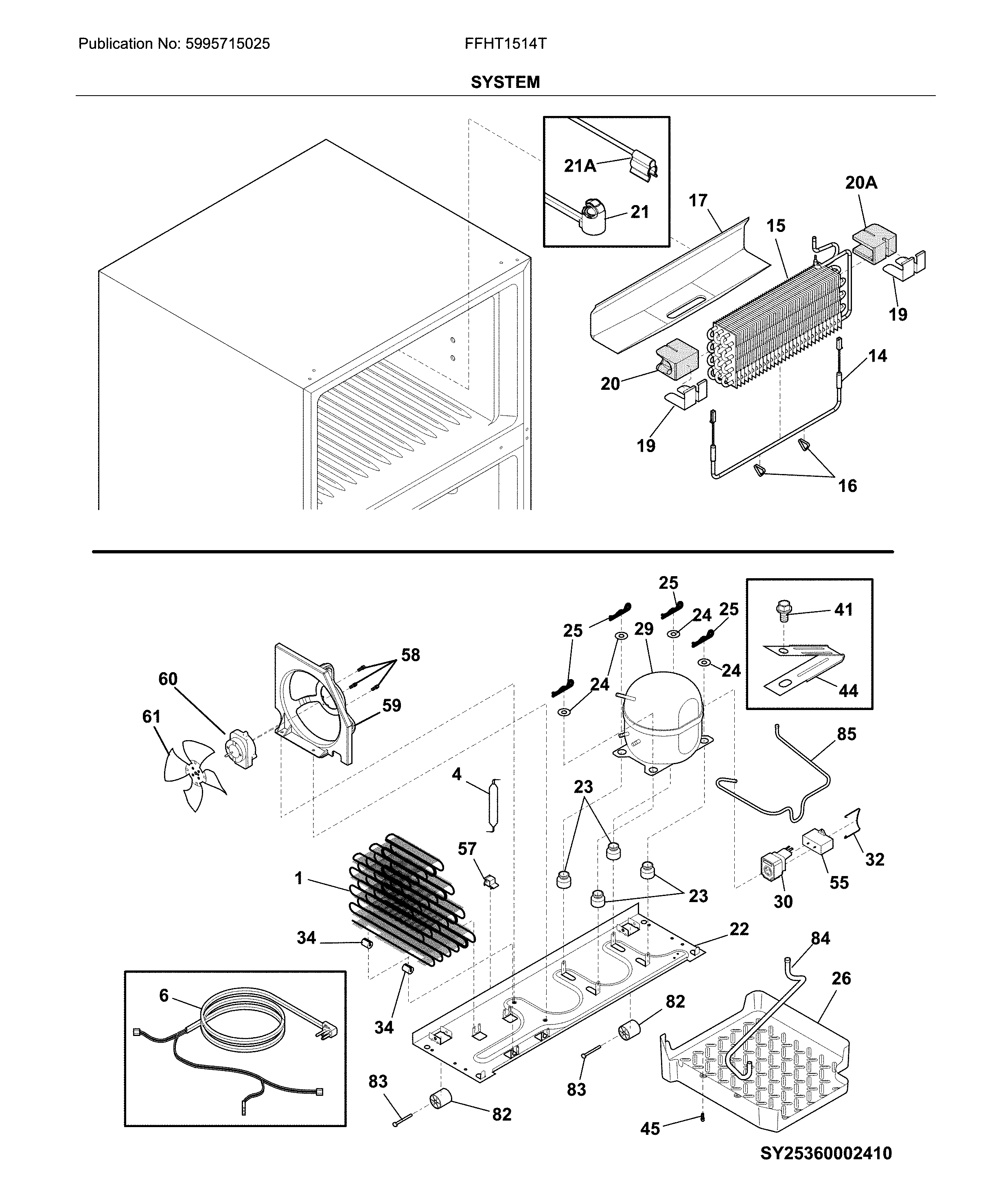 Frigidaire FFHT1514TS4 system diagram