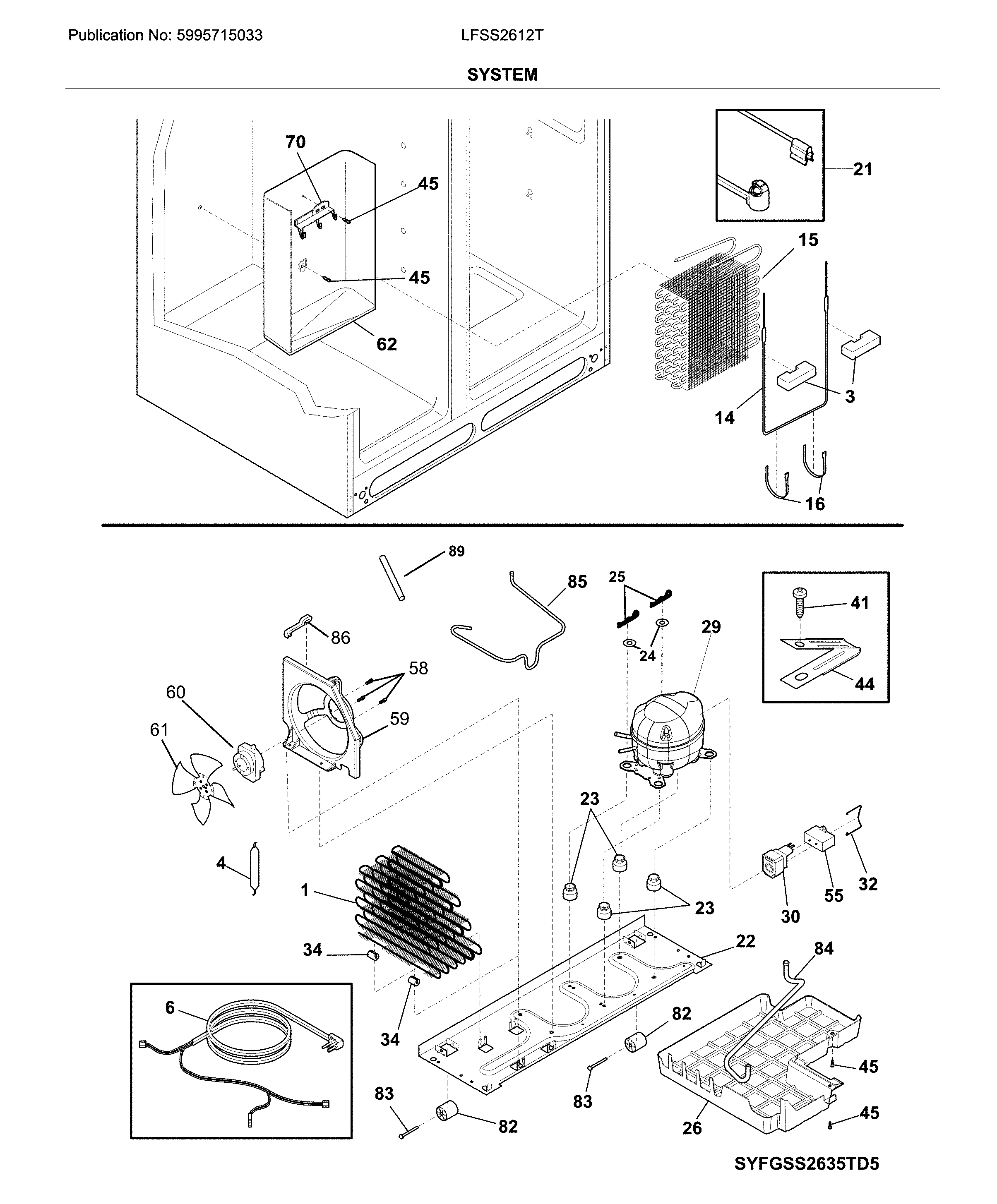 Frigidaire LFSS2612TE1 system diagram