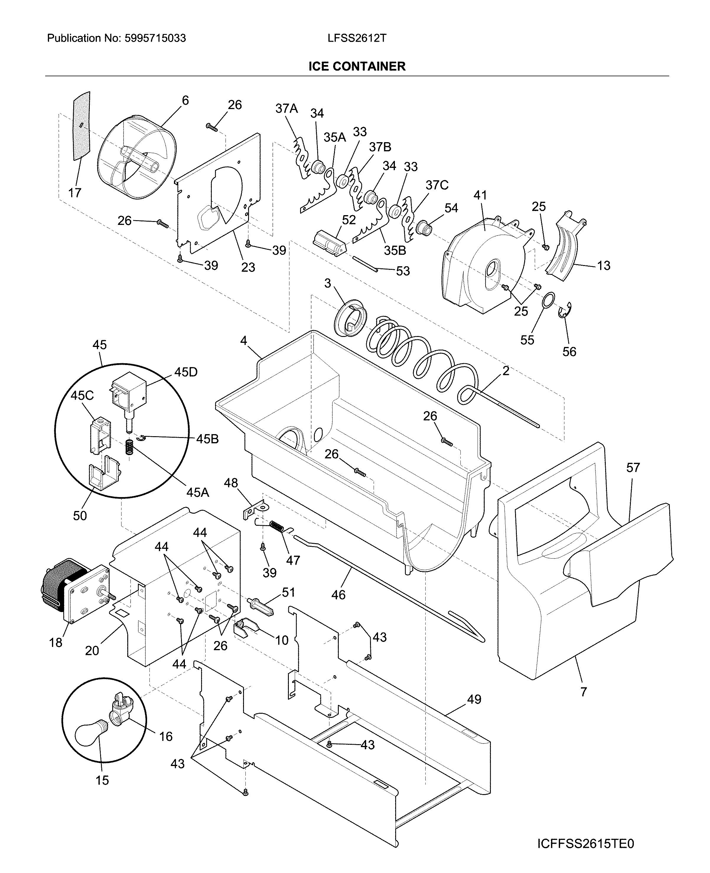 Frigidaire LFSS2612TE1 container diagram