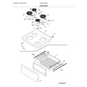 Frigidaire CFEF3012UWC top/drawer diagram
