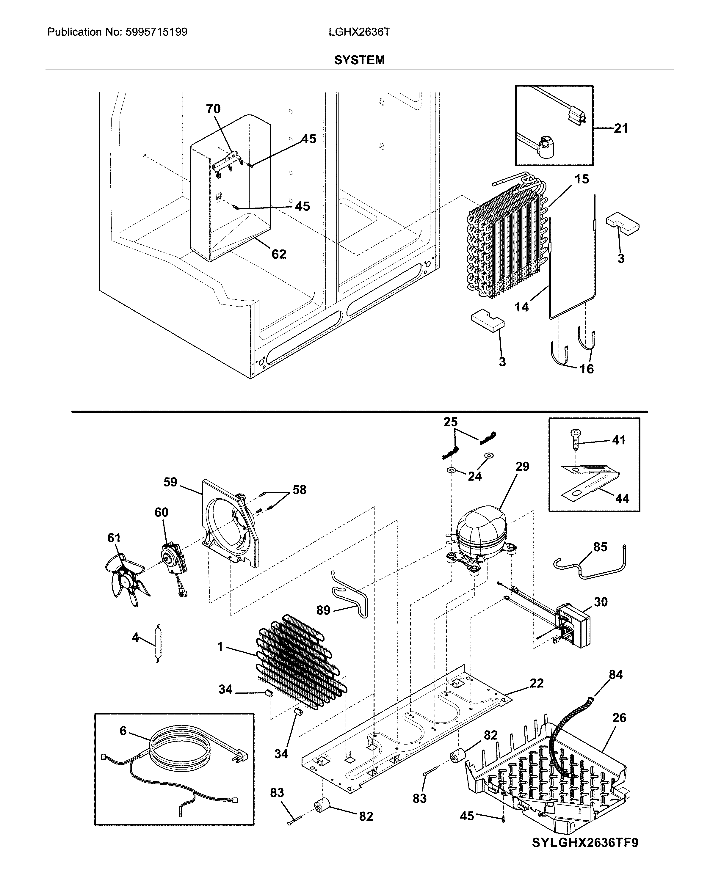 Frigidaire LGHX2636TD9 system diagram