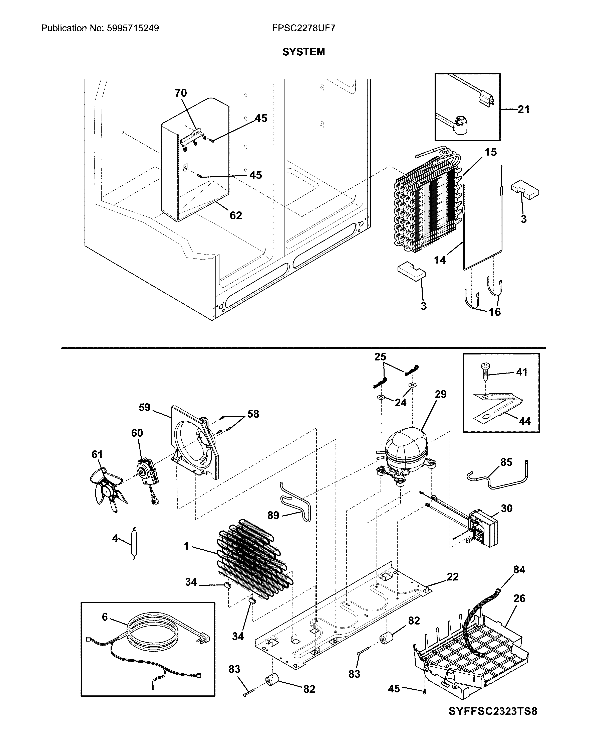 Frigidaire FPSC2278UF7 system diagram