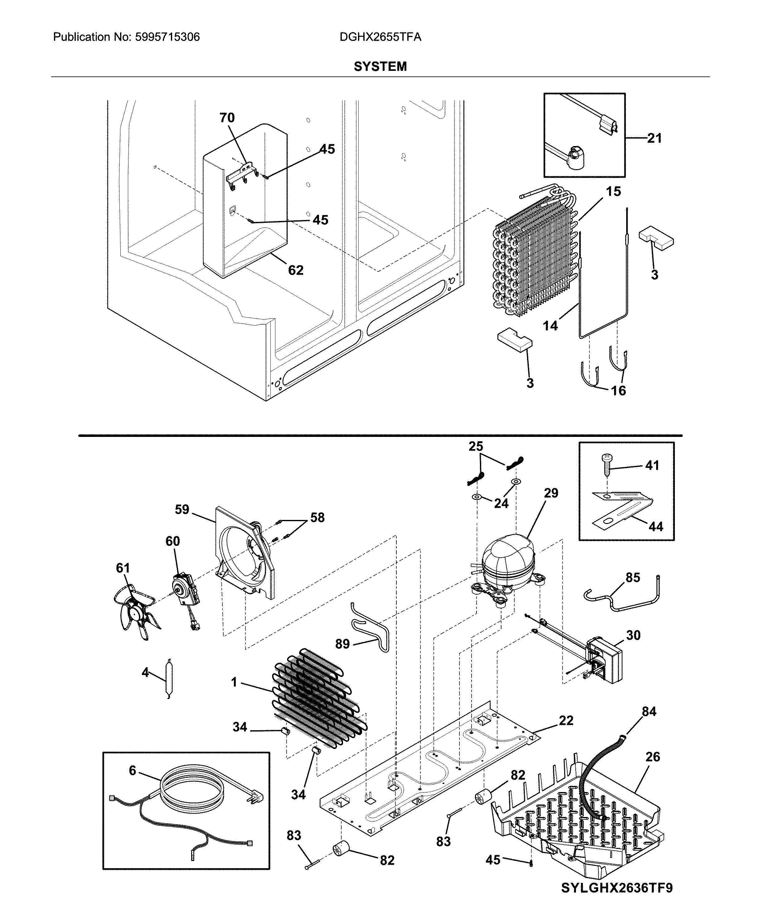 Frigidaire DGHX2655TFA system diagram