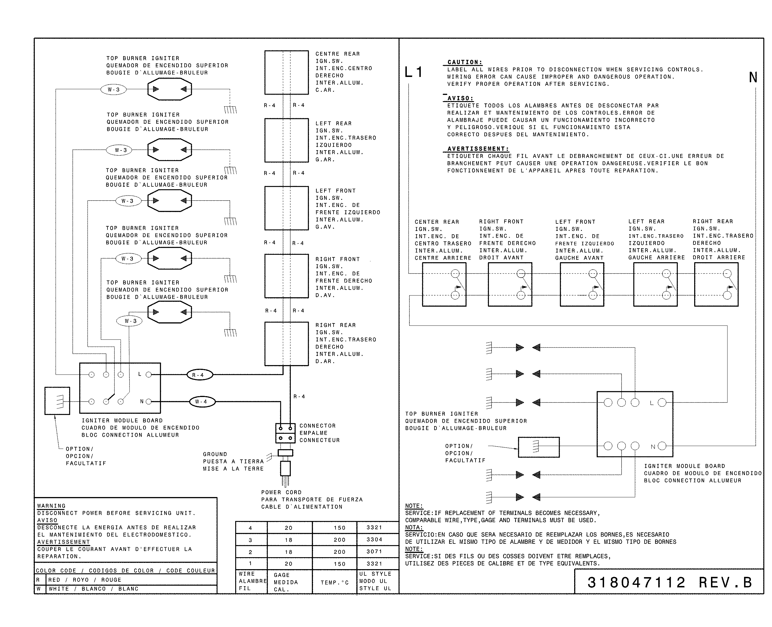 Frigidaire FGGC3645QBF wiring diagram diagram