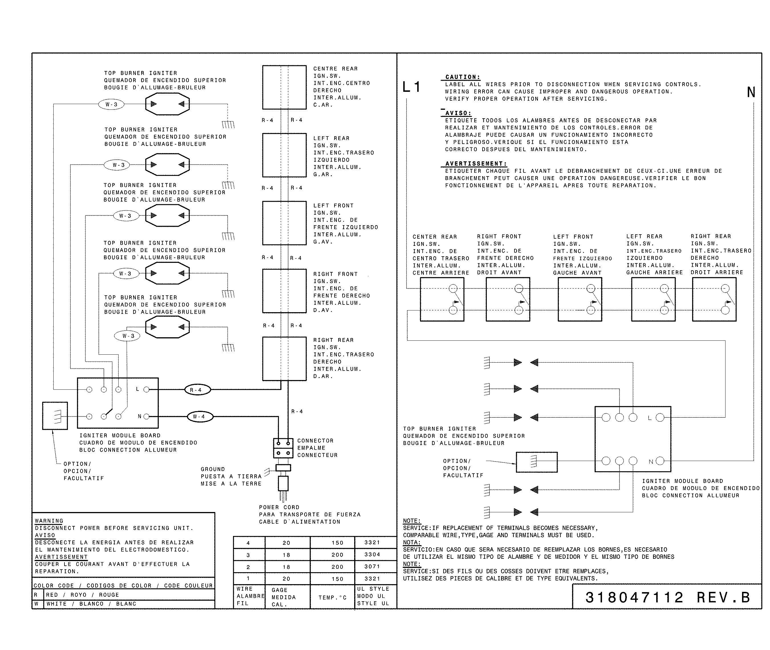 Frigidaire FFGC3626SBF wiring diagram diagram
