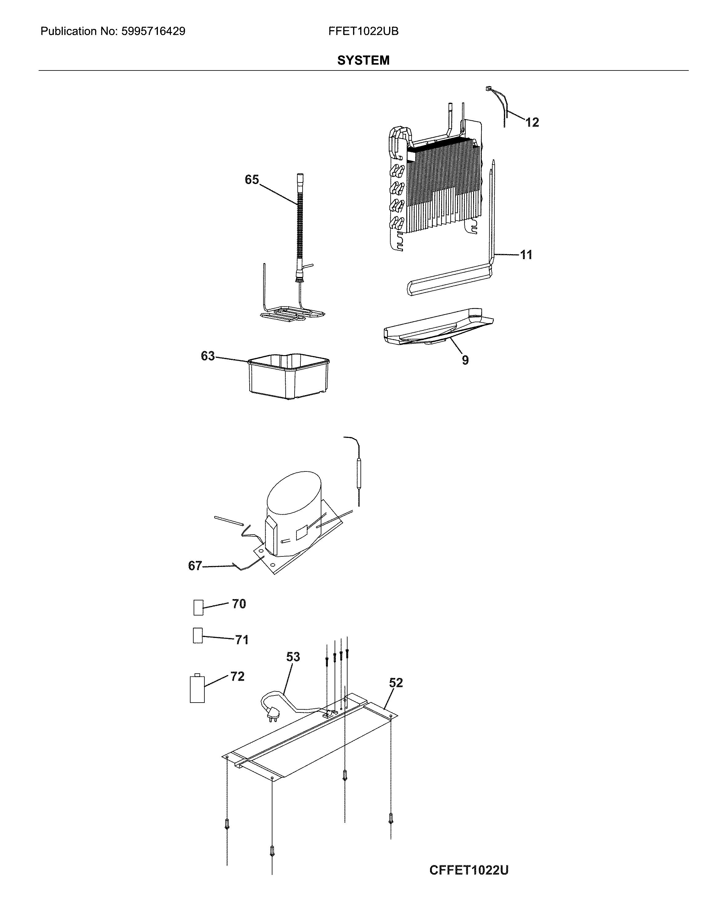 Frigidaire FFET1022UB system diagram