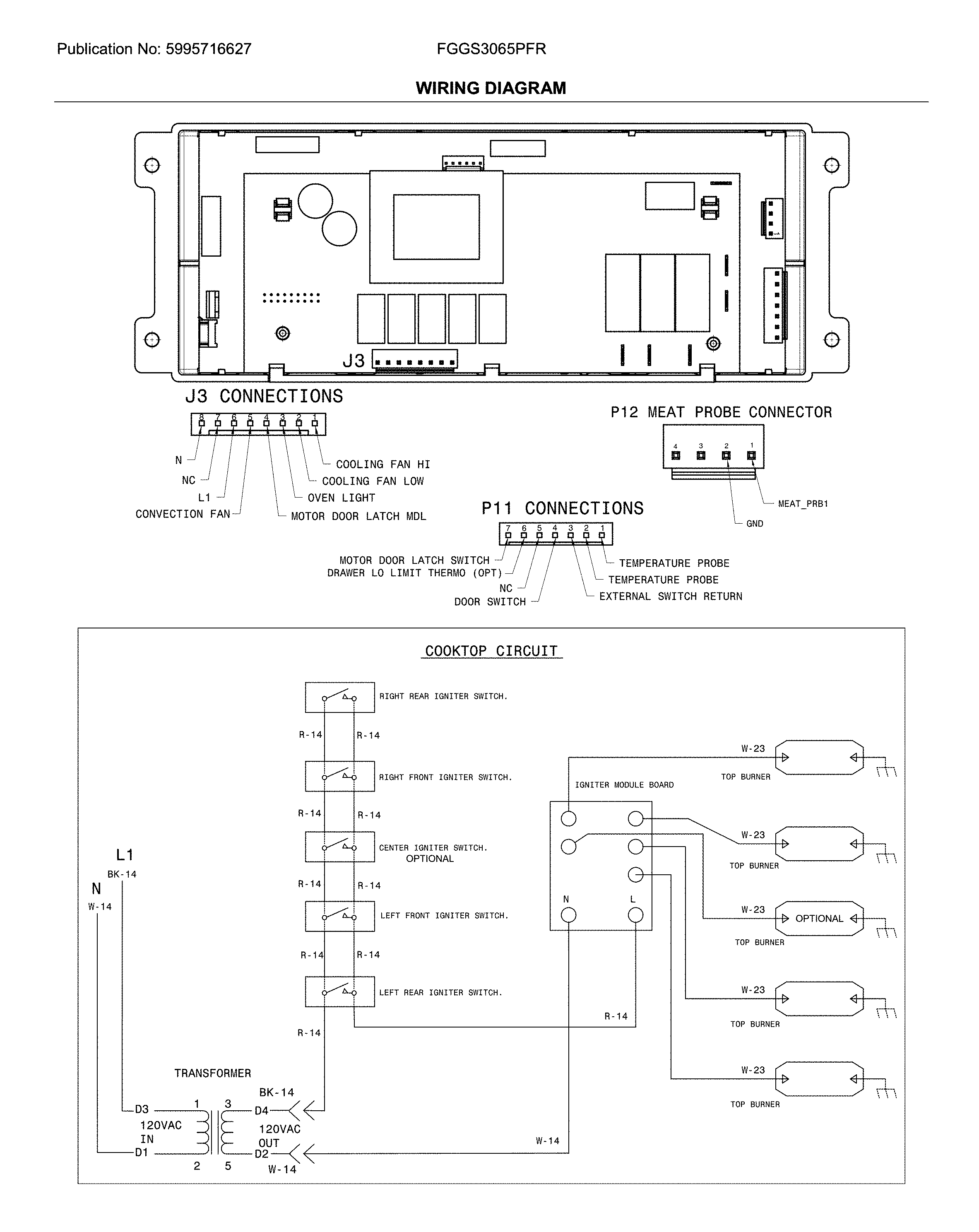 Frigidaire FGGS3065PFR wiring diagram diagram
