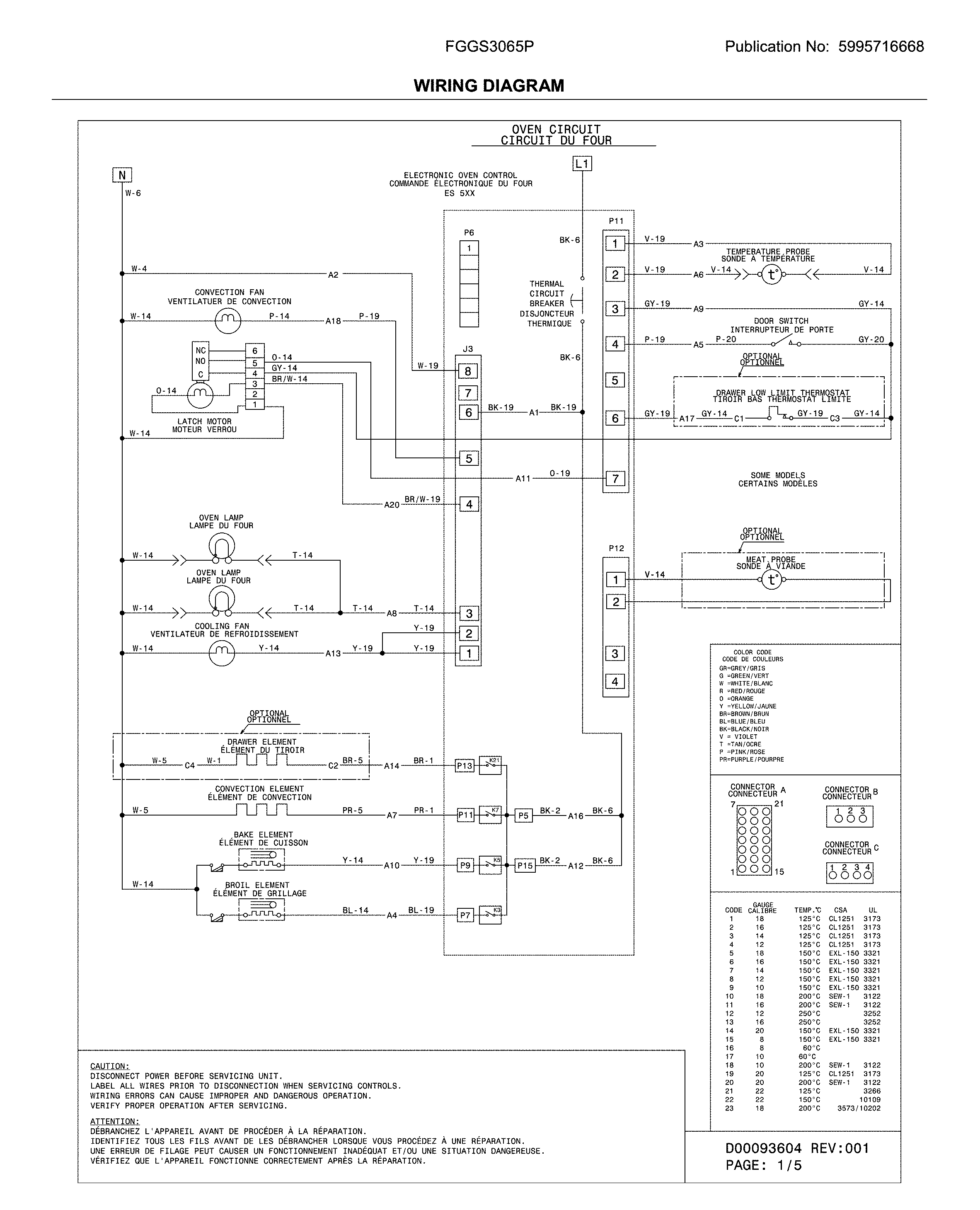 Frigidaire FGGS3065PWU wiring diagram diagram