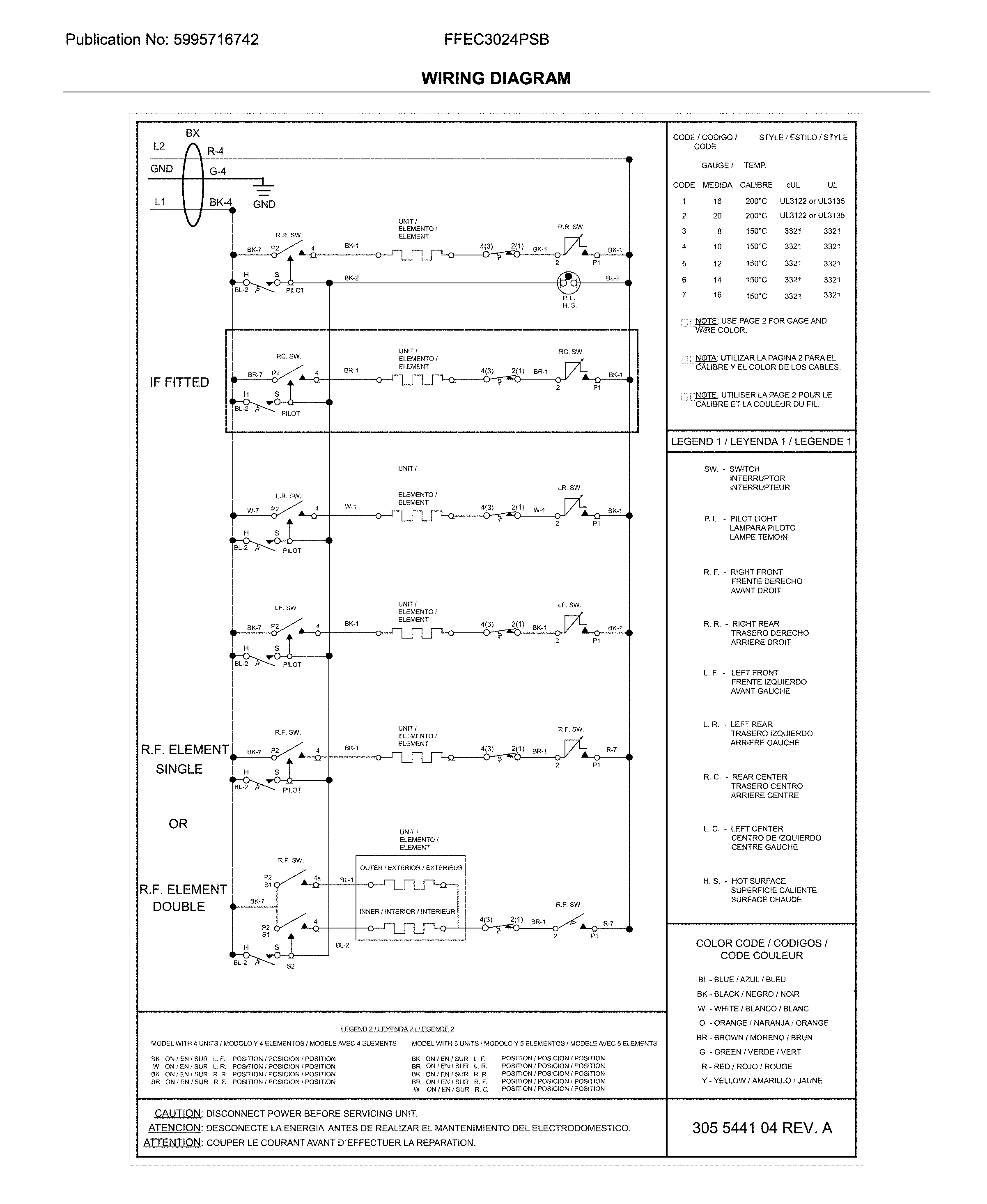 Frigidaire FFEC3024PSB wiring diagram diagram