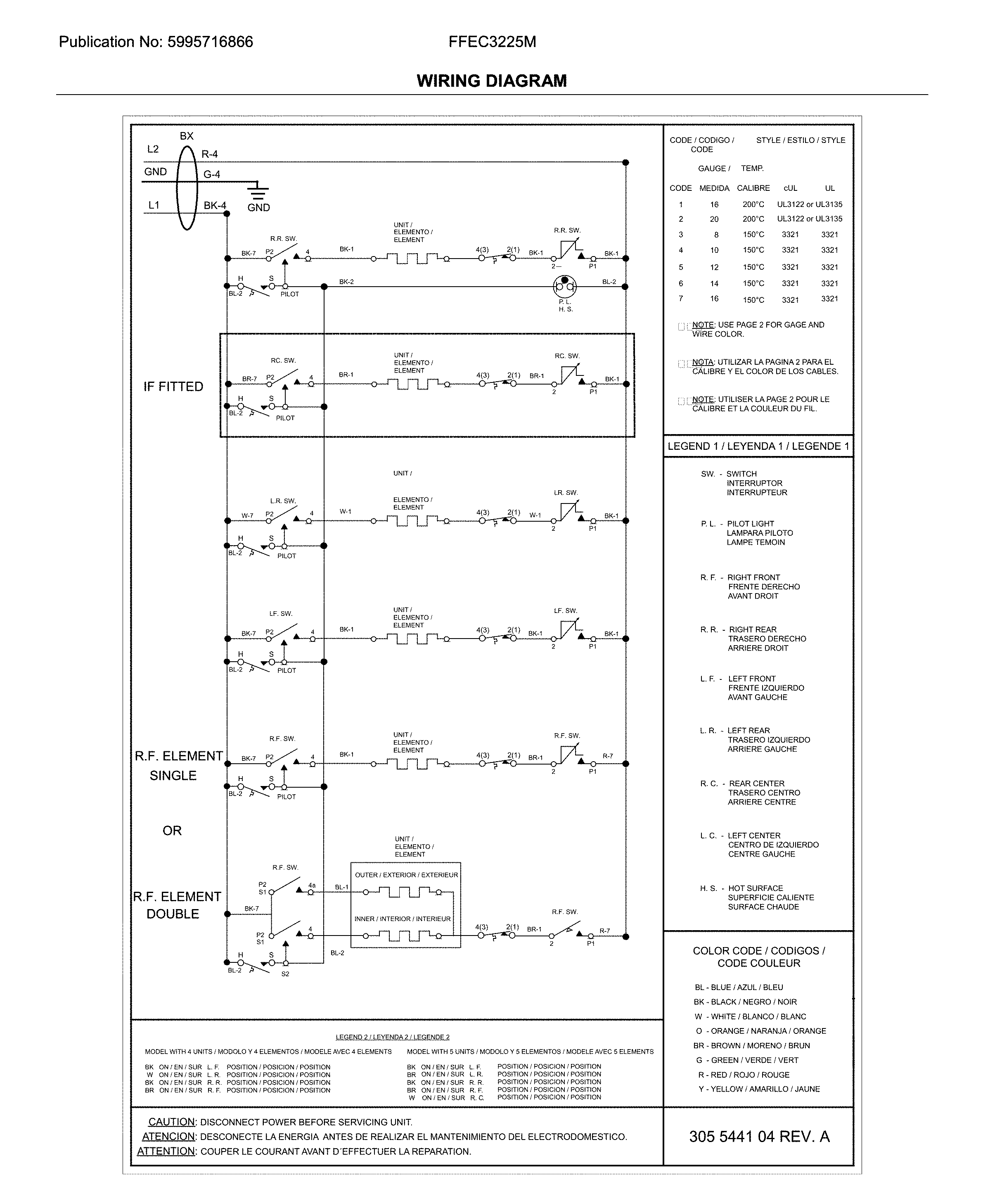 Frigidaire FFEC3225MWB wiring diagram diagram
