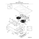 Kenmore Elite 79045319412 main top/surface units diagram
