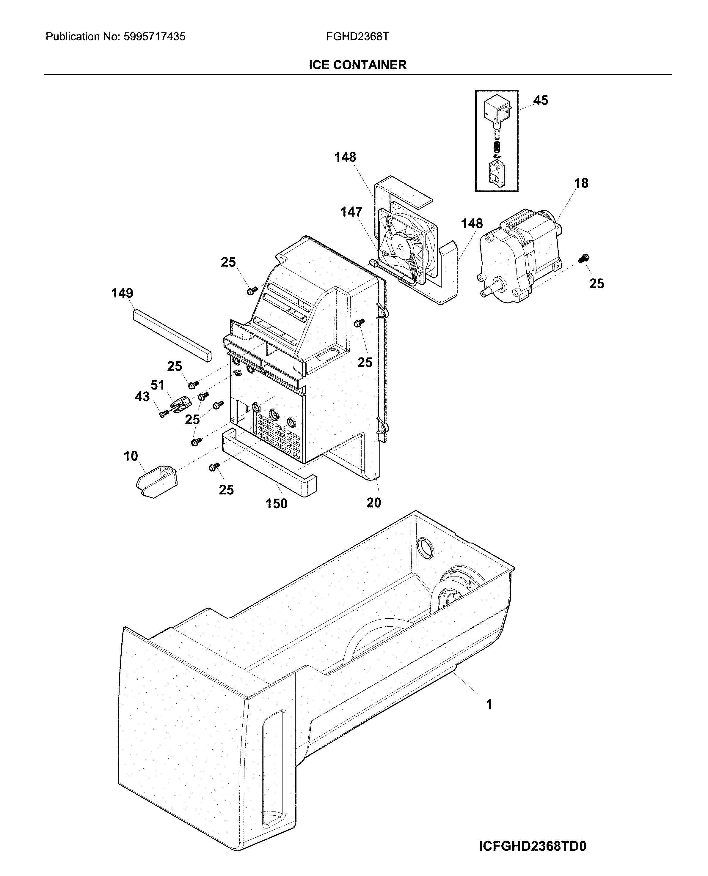 Frigidaire FGHD2368TD7 container diagram