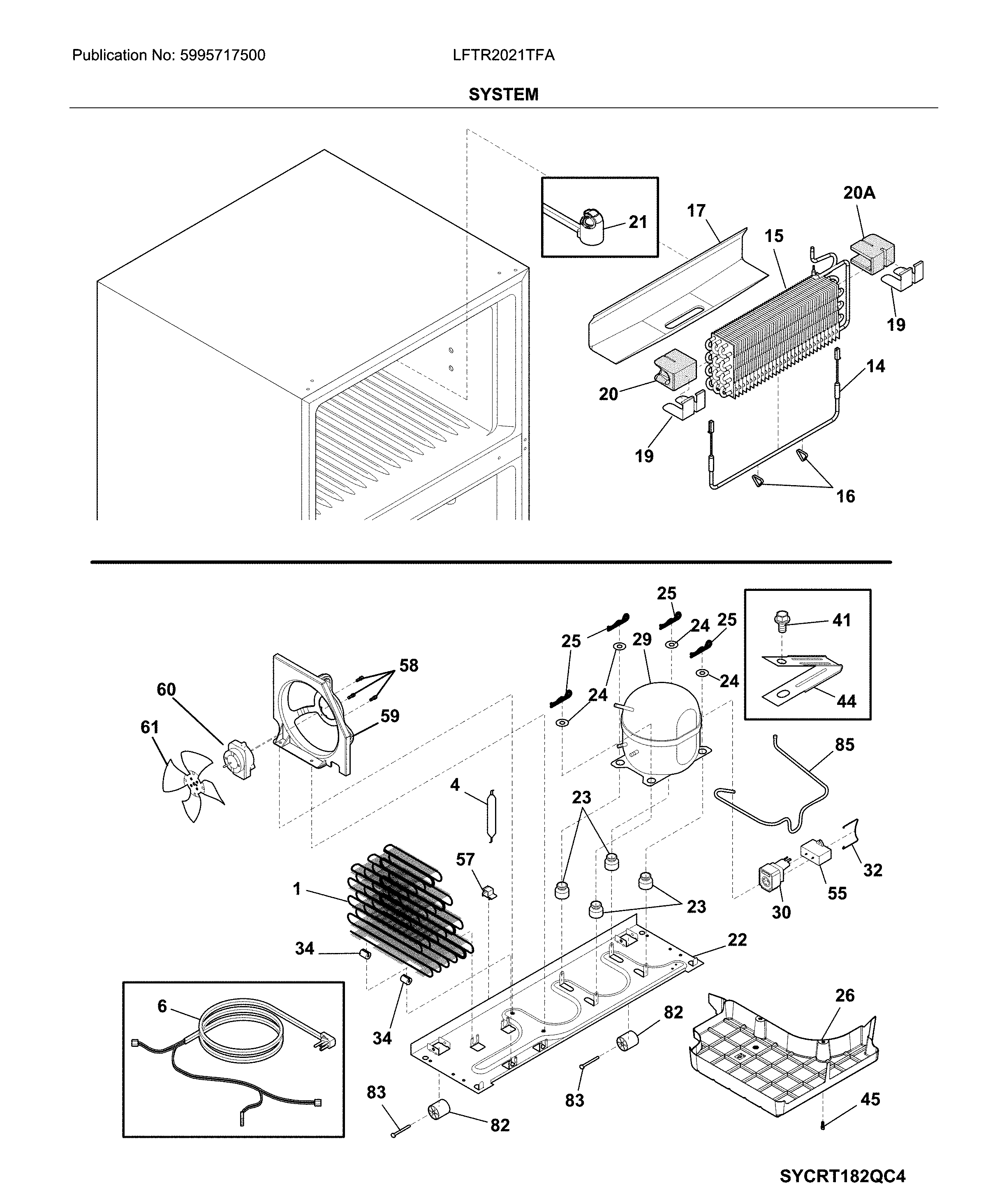 Frigidaire LFTR2021TFA system diagram