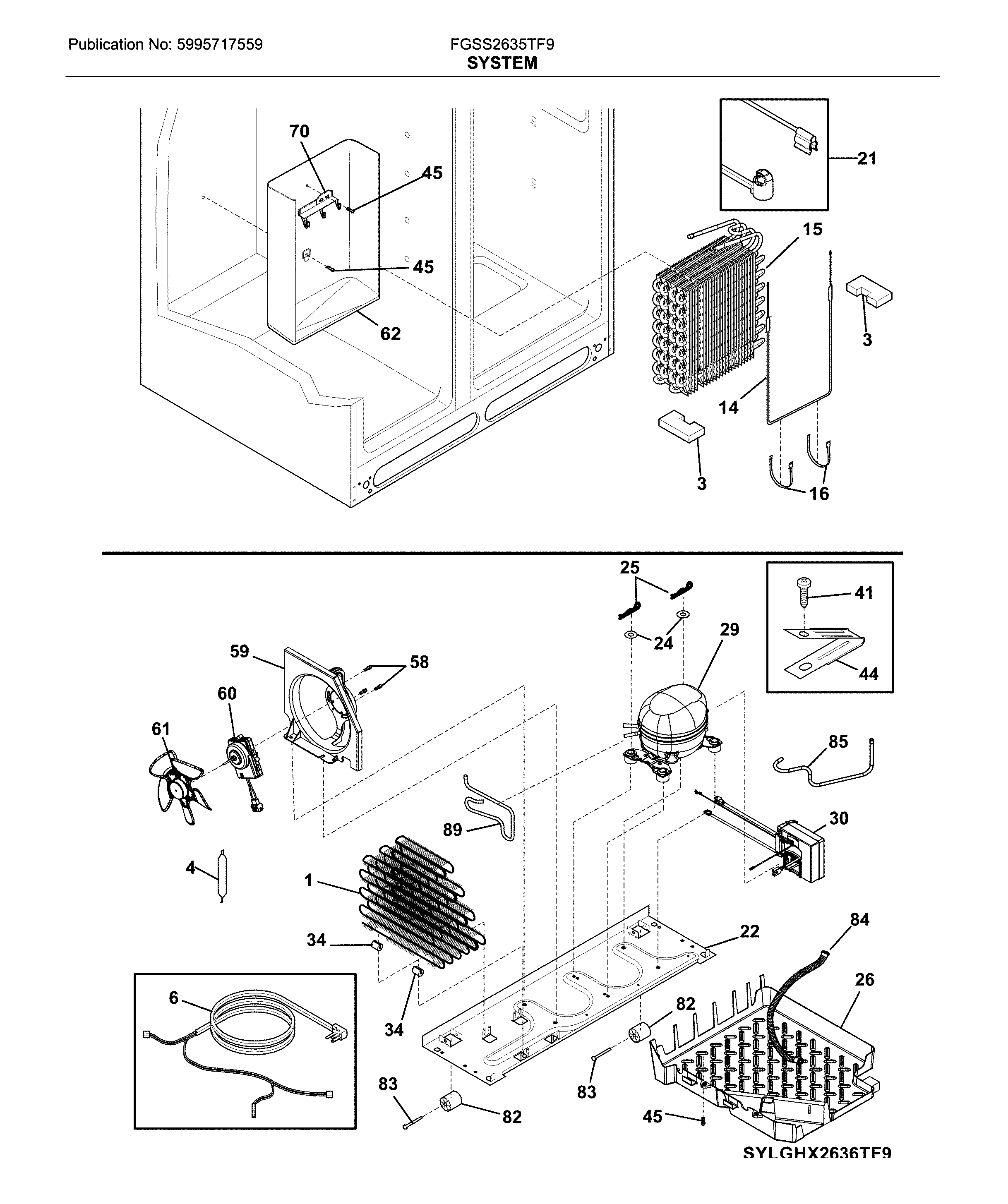 Frigidaire FGSS2635TF9 system diagram