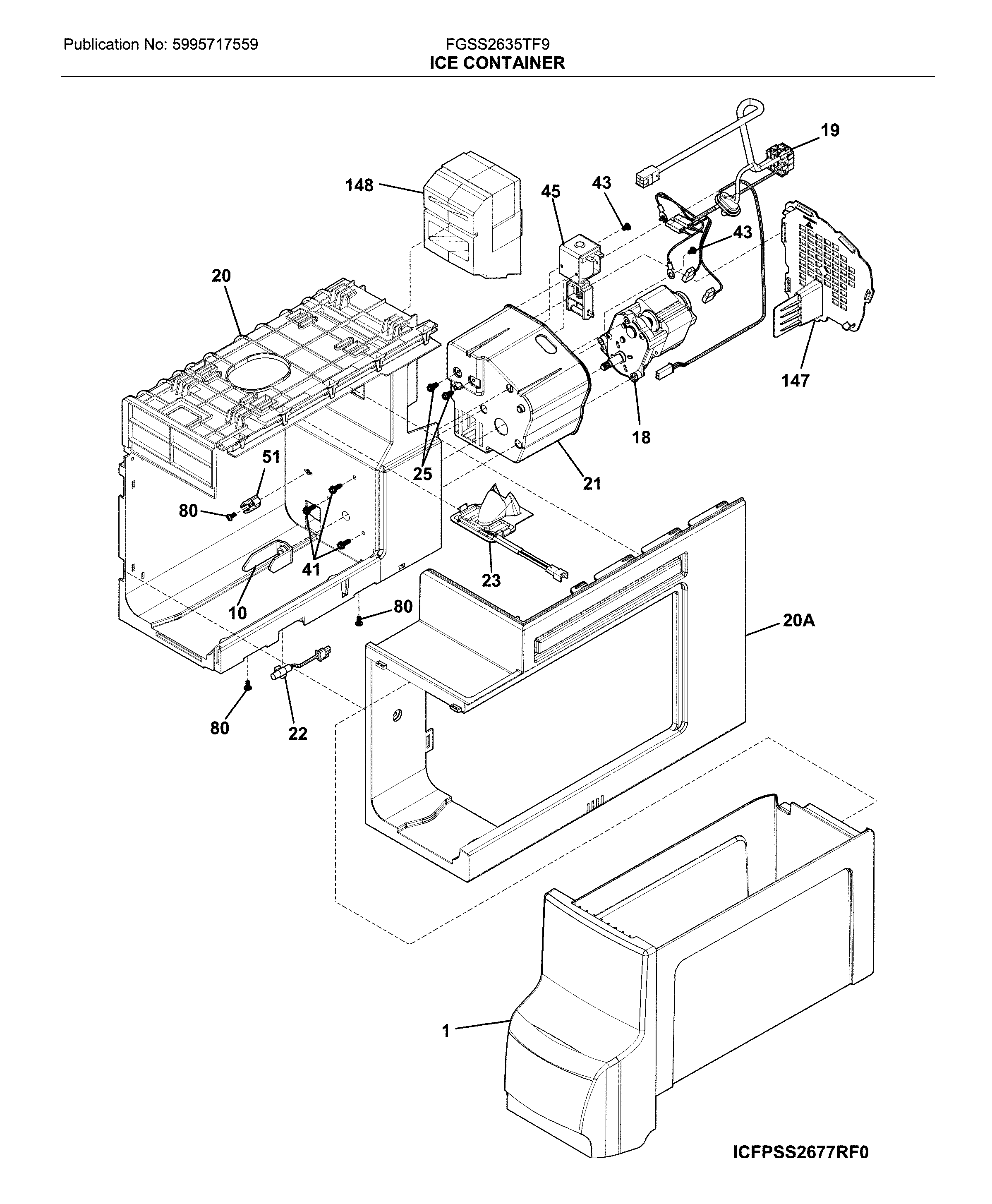 Frigidaire FGSS2635TF9 container diagram