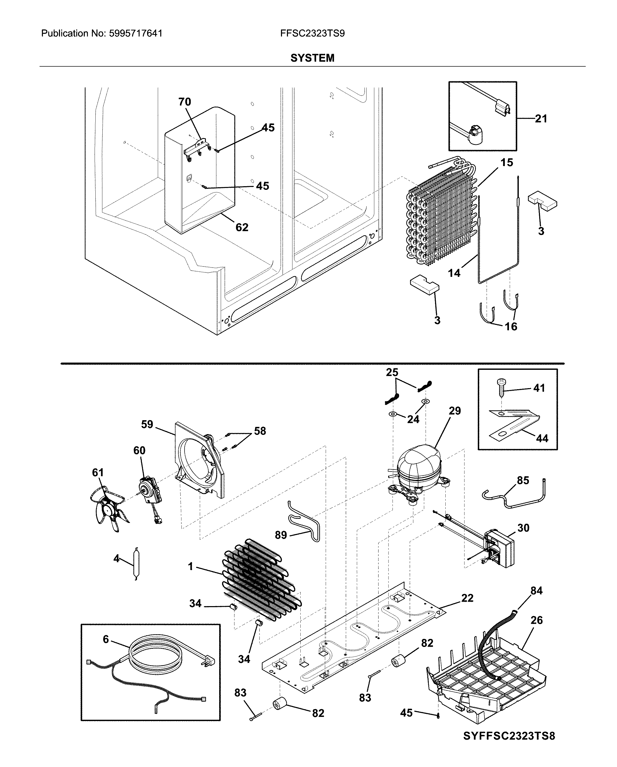 Frigidaire FFSC2323TS9 system diagram