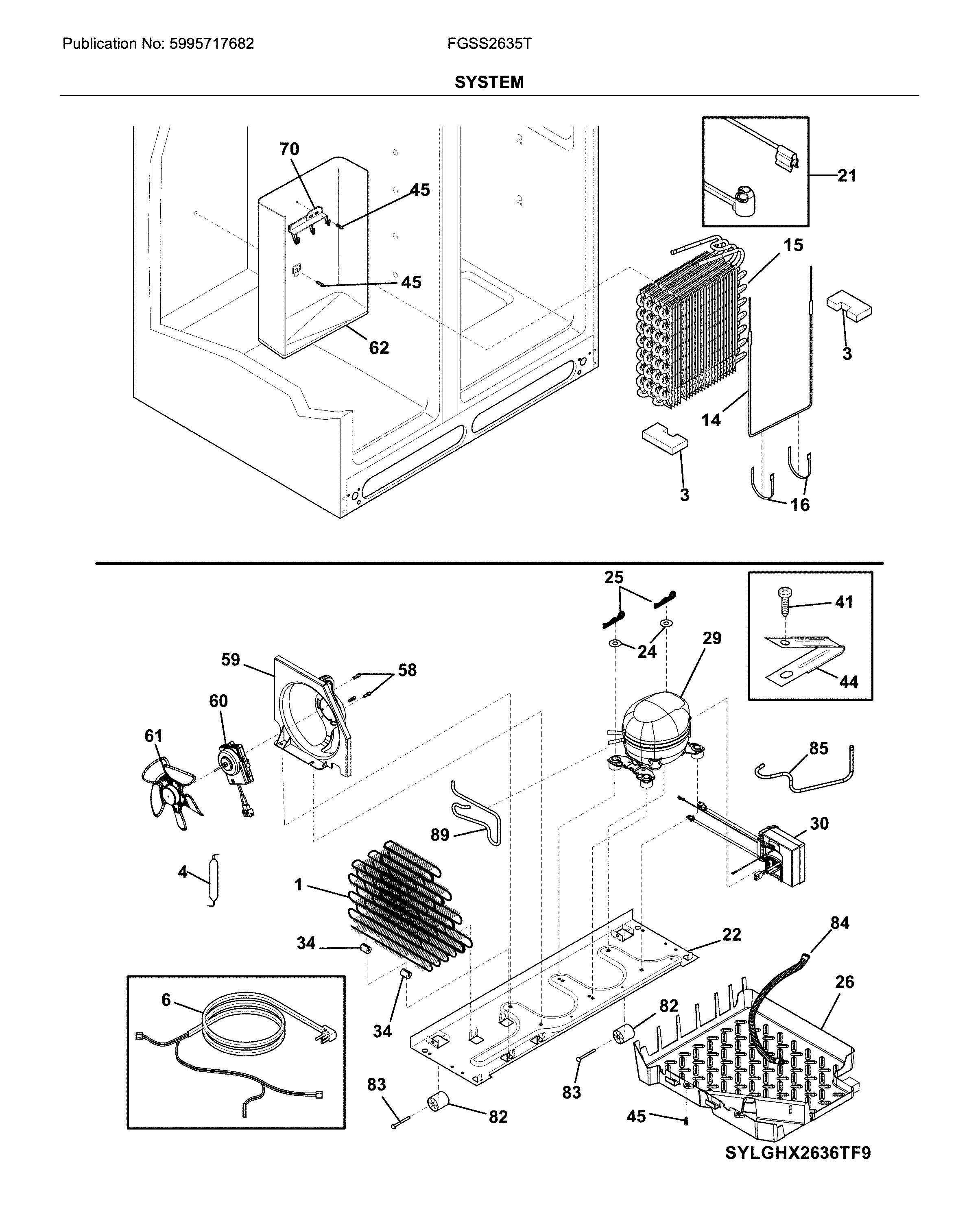 Frigidaire FGSS2635TP8 system diagram