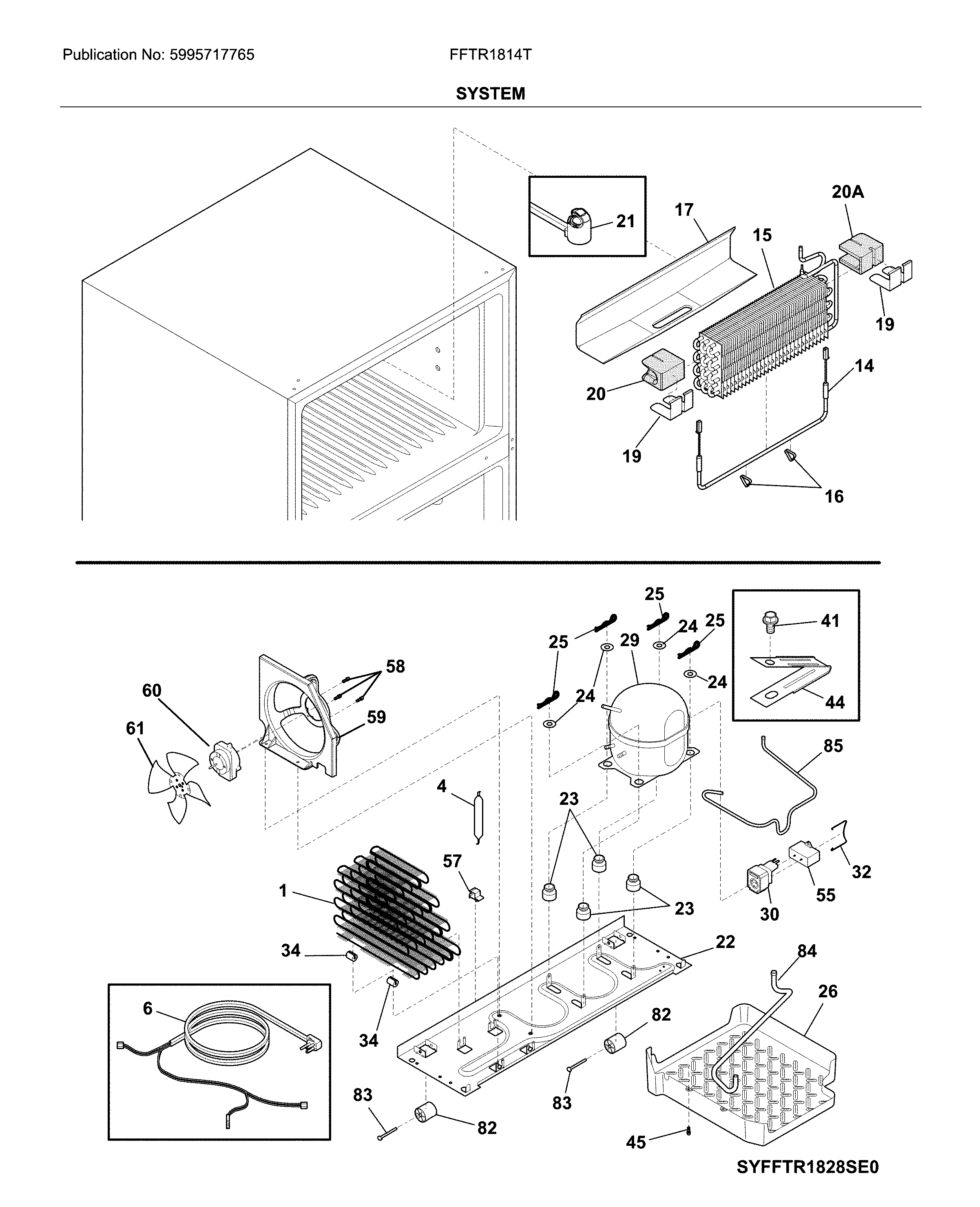 Frigidaire FFTR1814TBE system diagram