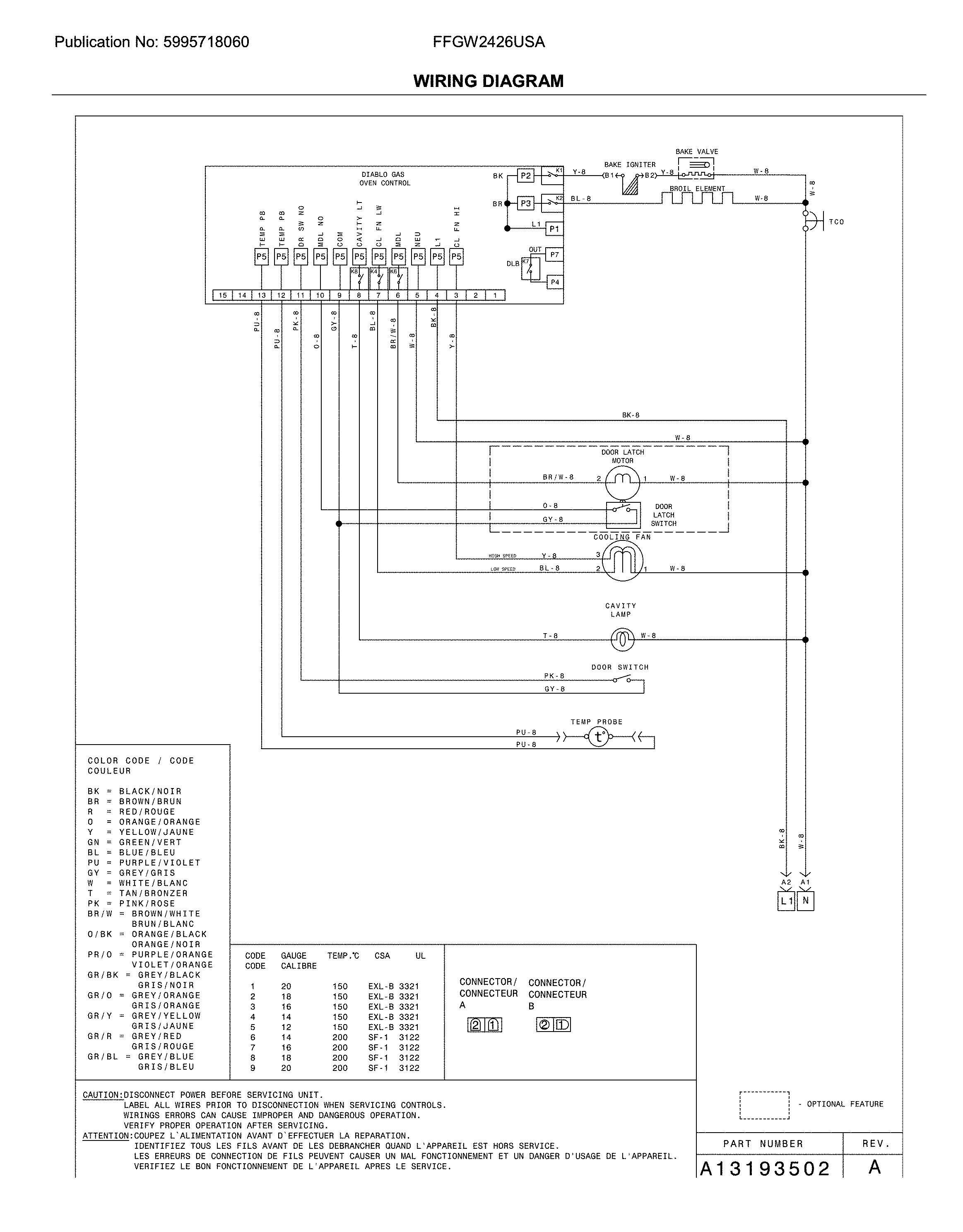 Frigidaire FFGW2426USA wiring diagram diagram