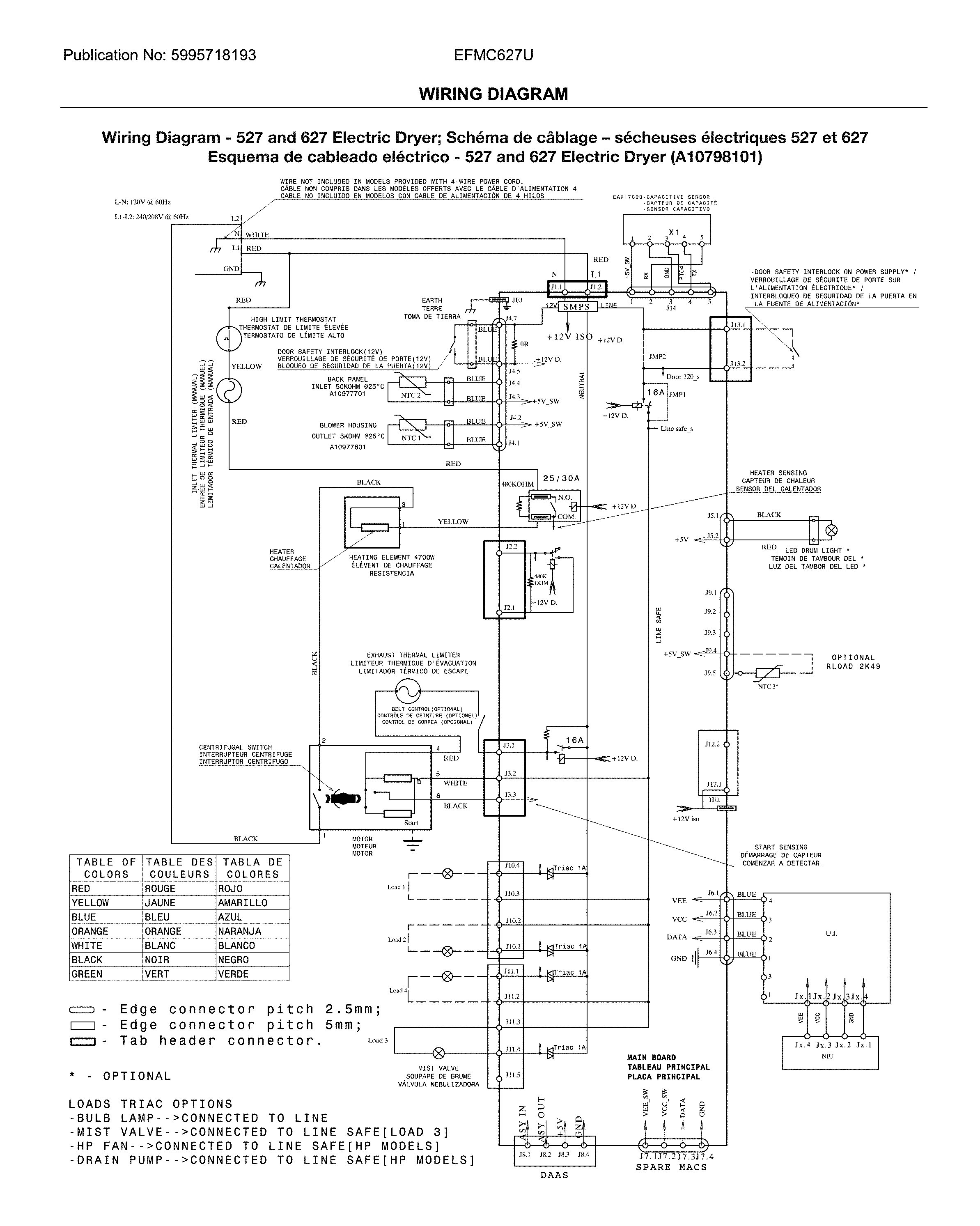 Electrolux EFMC627UIW1 wiring diagram diagram