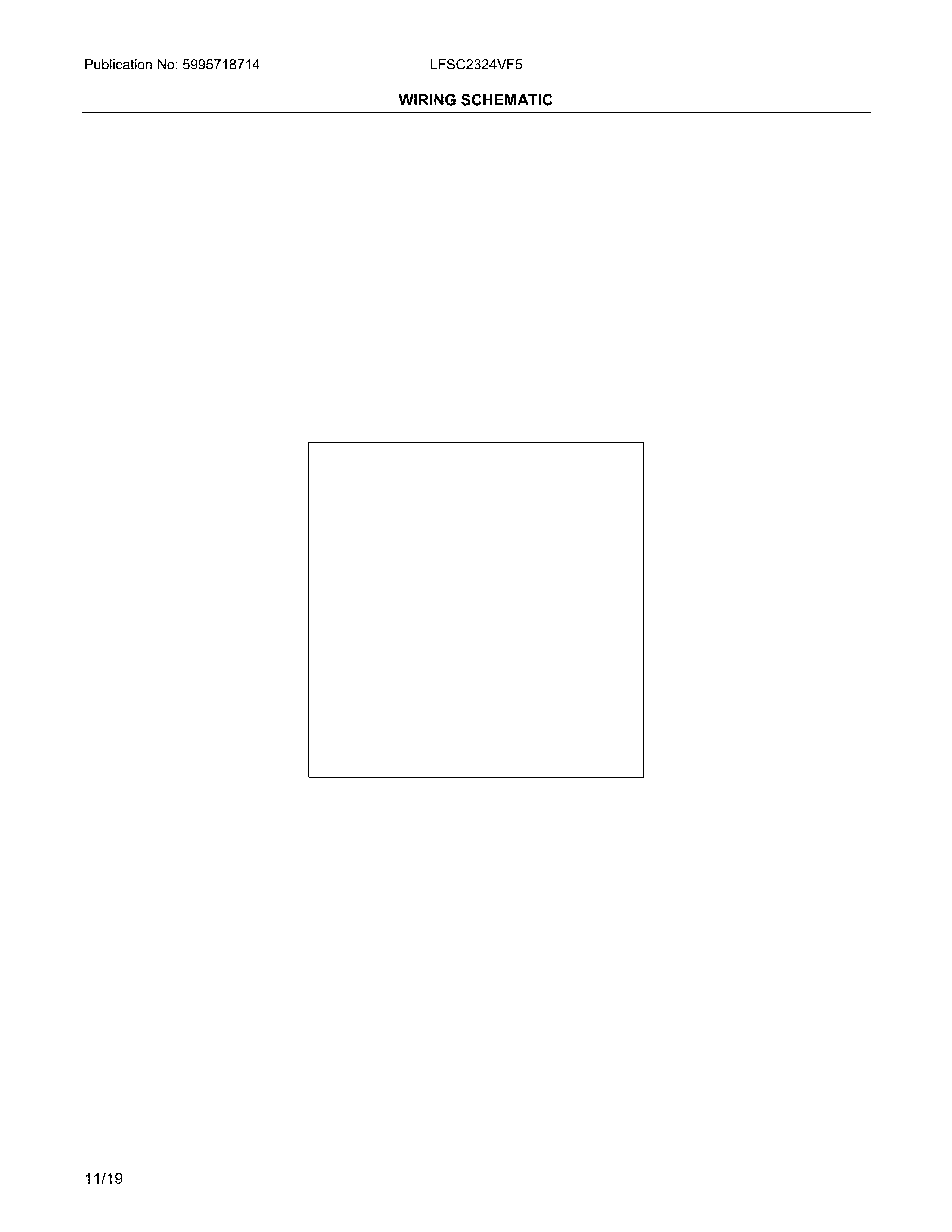 Frigidaire LFSC2324VF5 wiring schematic diagram