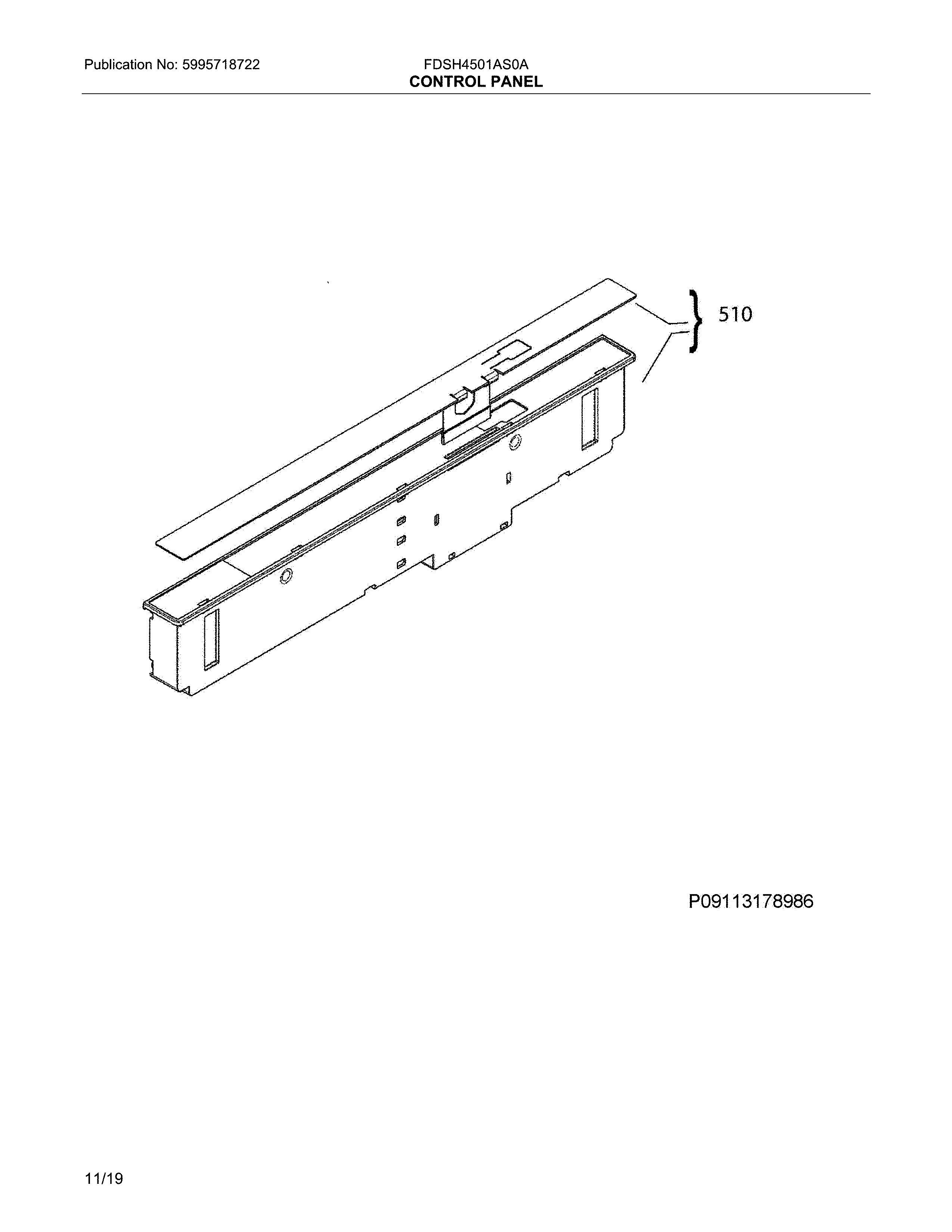 Frigidaire FDSH4501AS0A control diagram