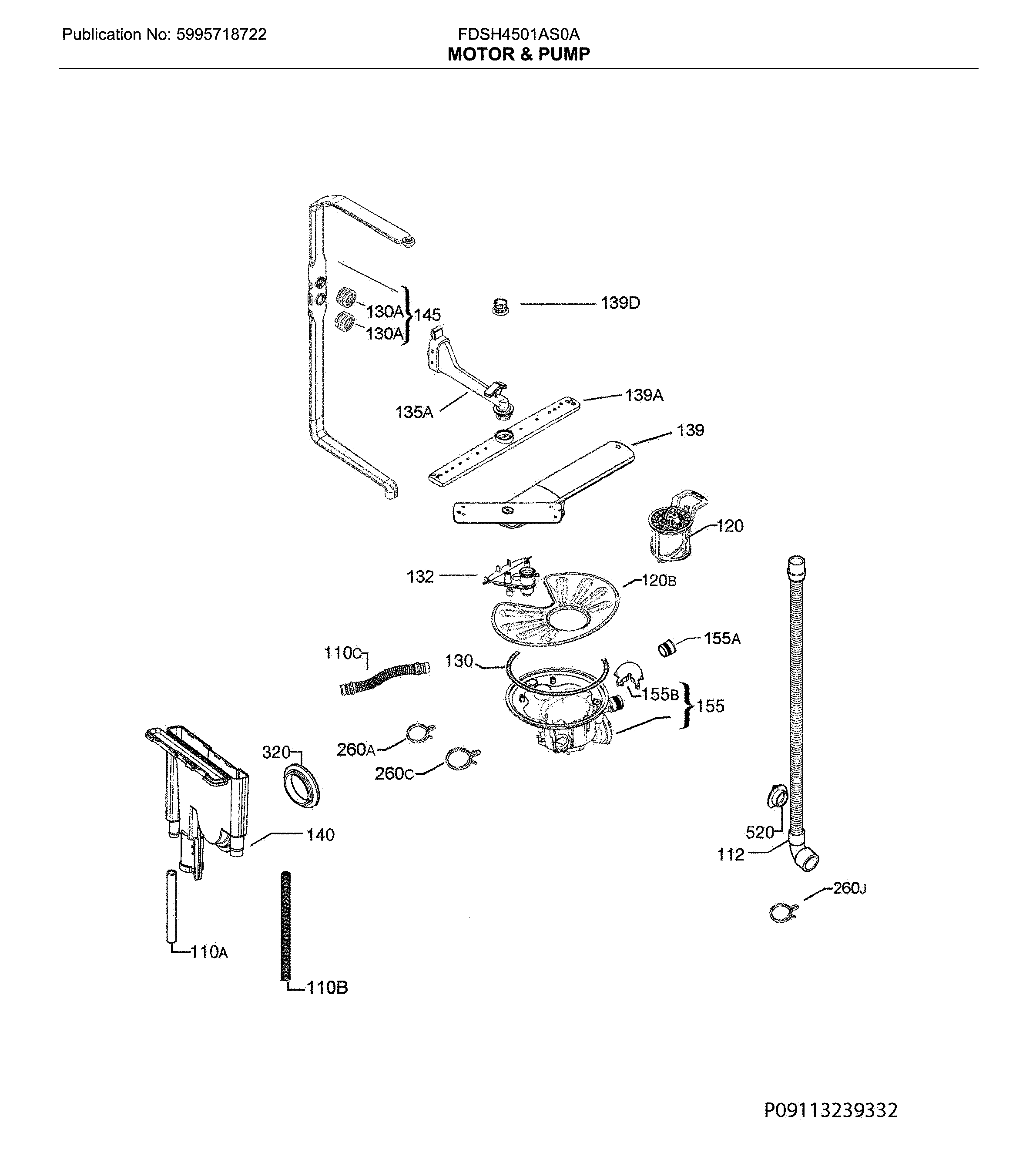 Frigidaire FDSH4501AS0A motor diagram