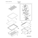 Frigidaire FGTR1837TP2 shelves diagram