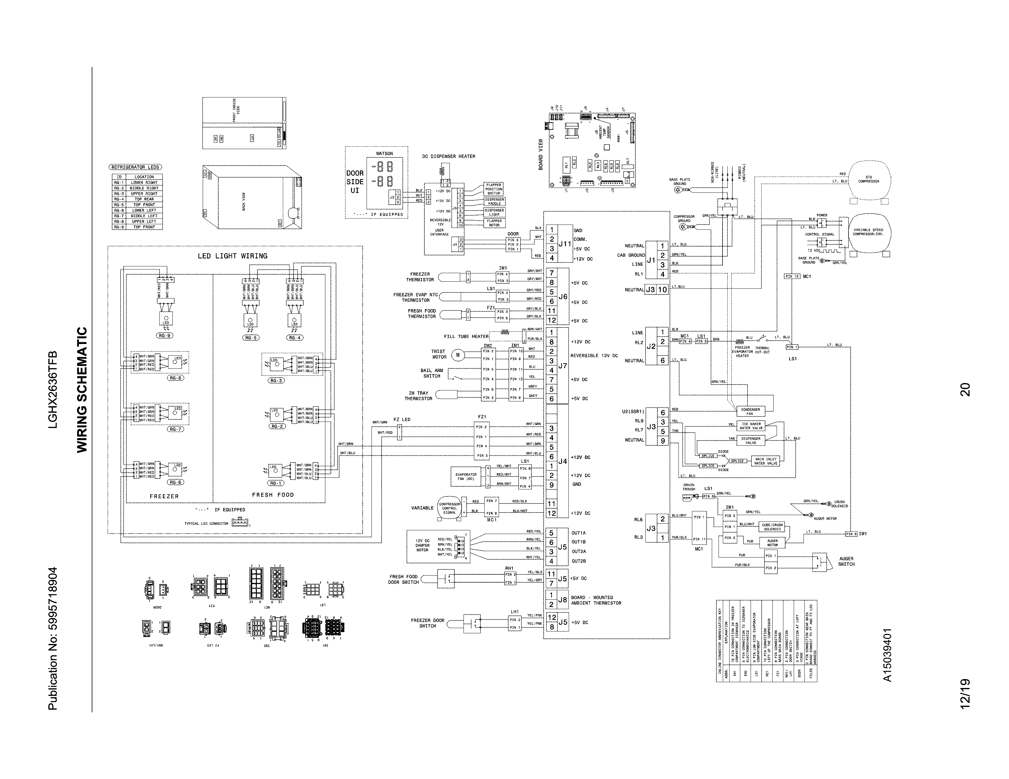 Frigidaire LGHX2636TFB wiring schematic diagram
