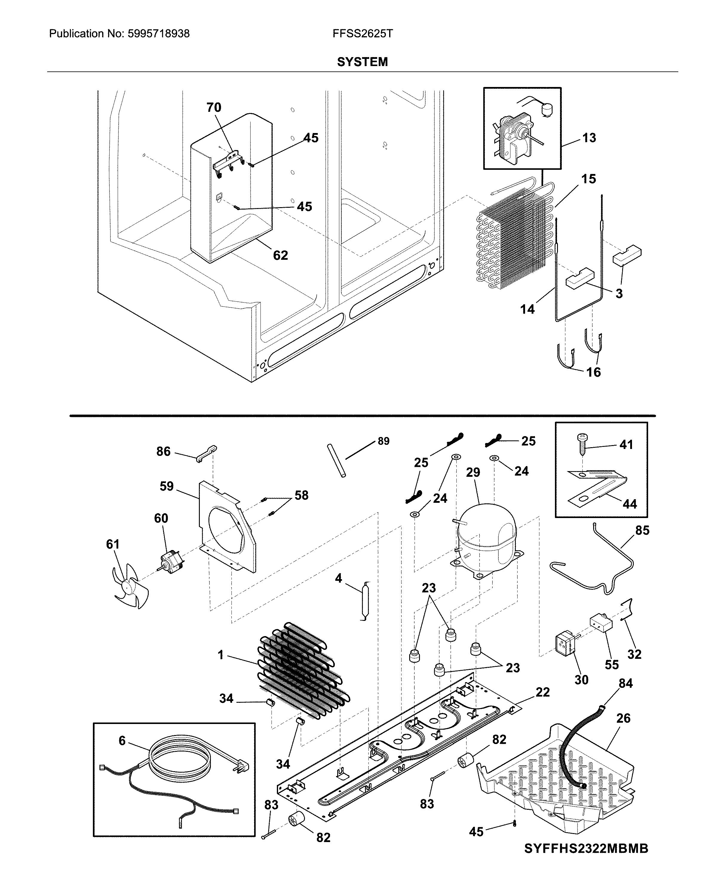 Frigidaire FFSS2625TE3 system diagram