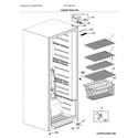 Frigidaire FFFU20F1UW cabinet/shelves diagram