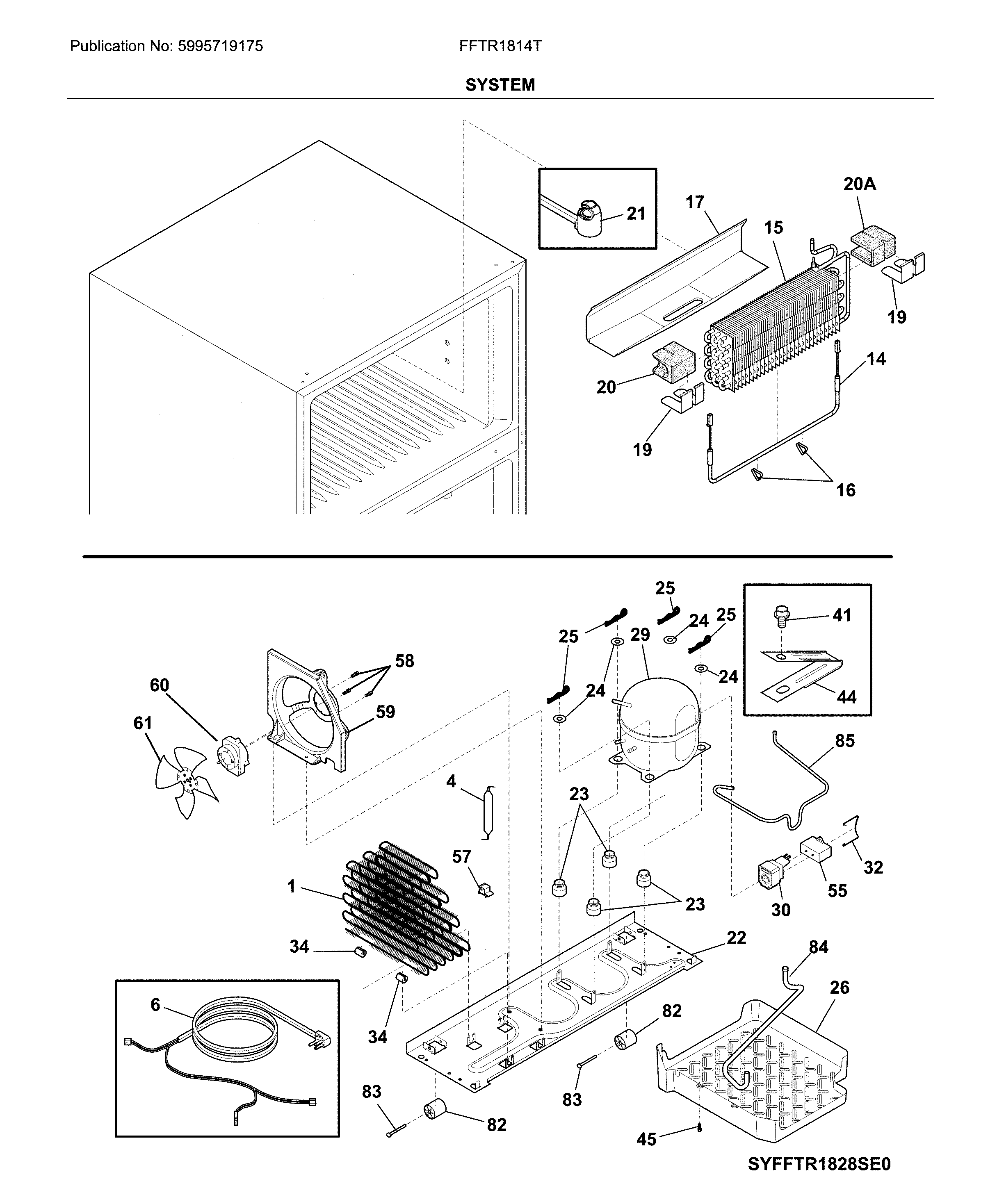 Frigidaire FFTR1814TWF system diagram
