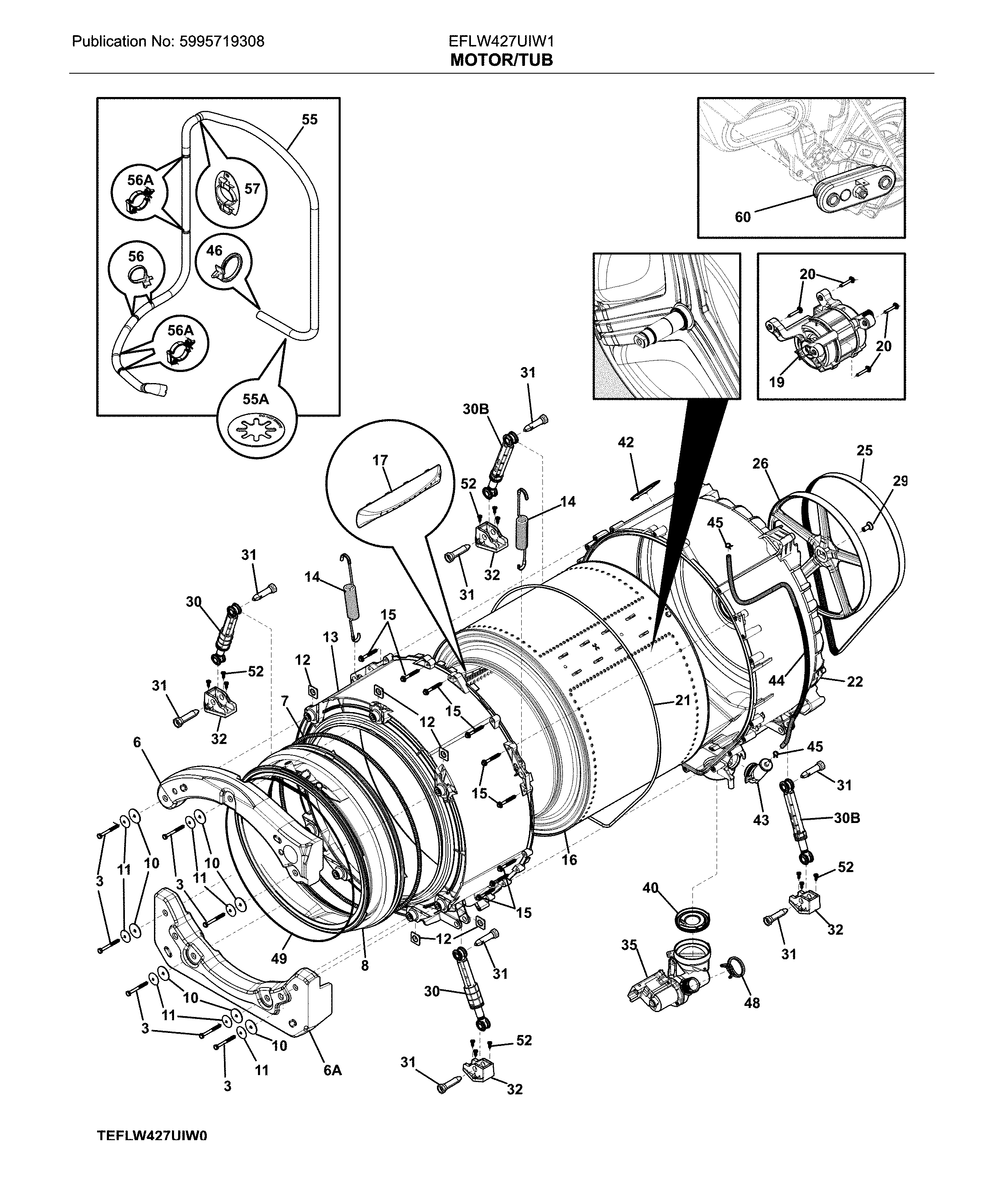 Electrolux EFLW427UIW1 tubb diagram
