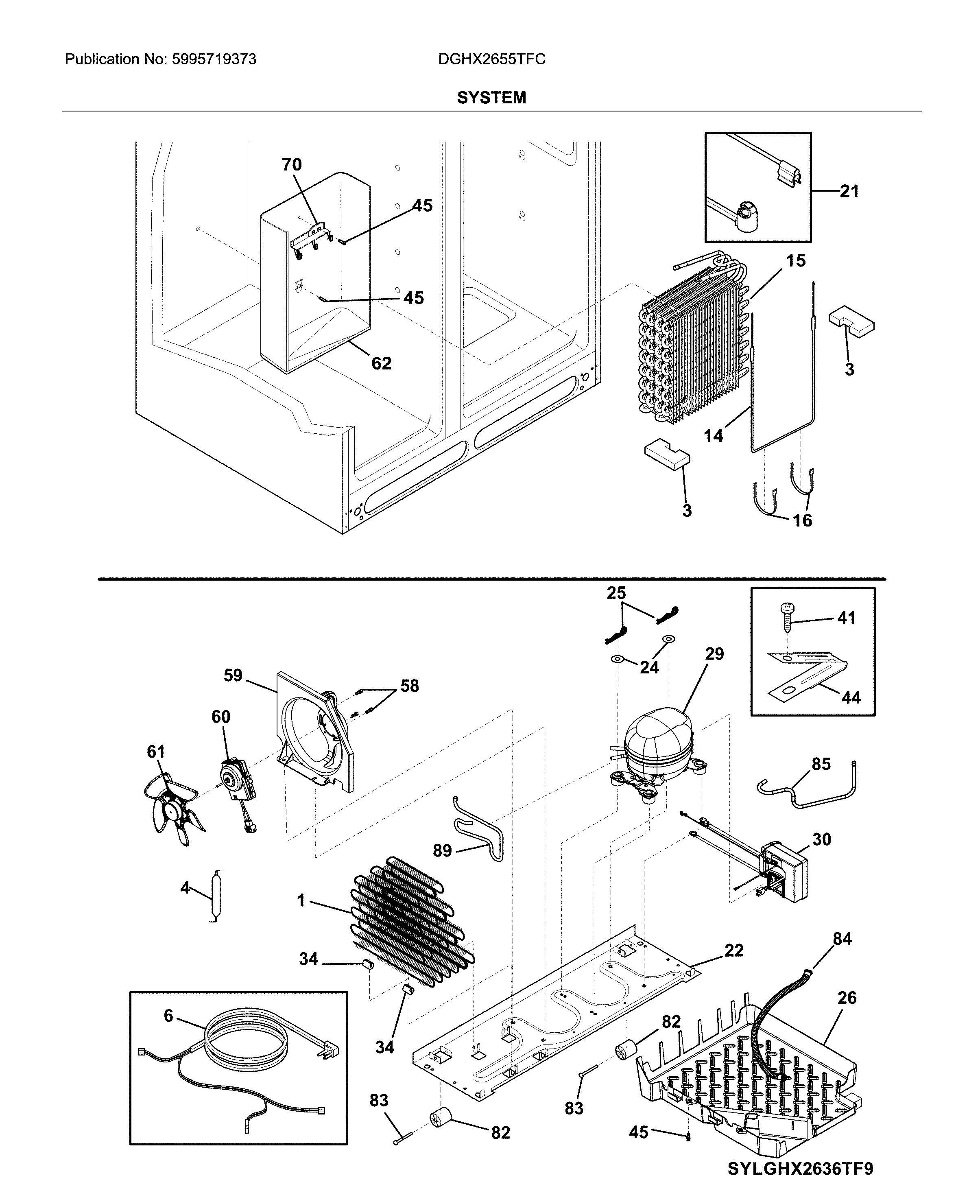 Frigidaire DGHX2655TFC system diagram