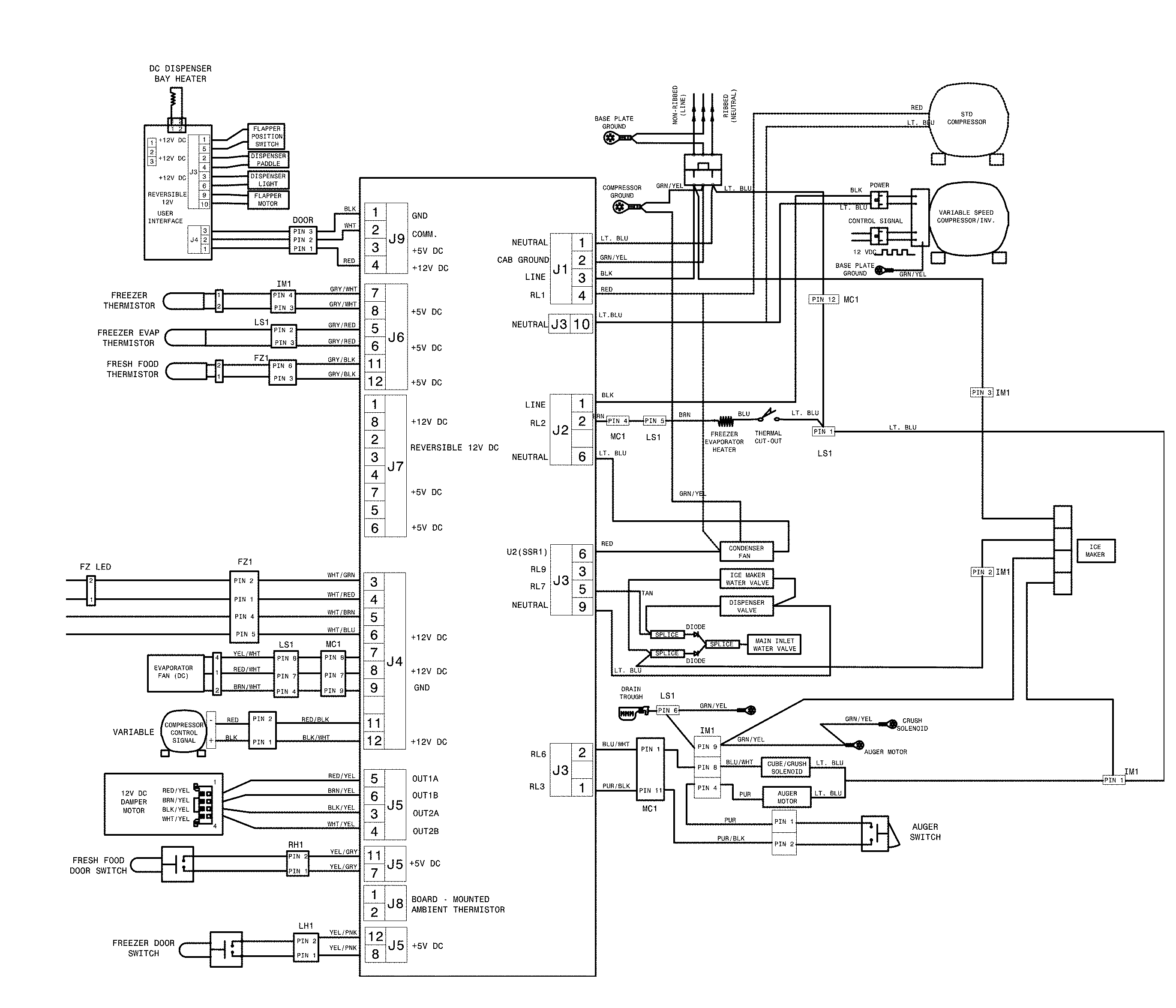 Frigidaire FGSS2335TF6 wiring schematic diagram