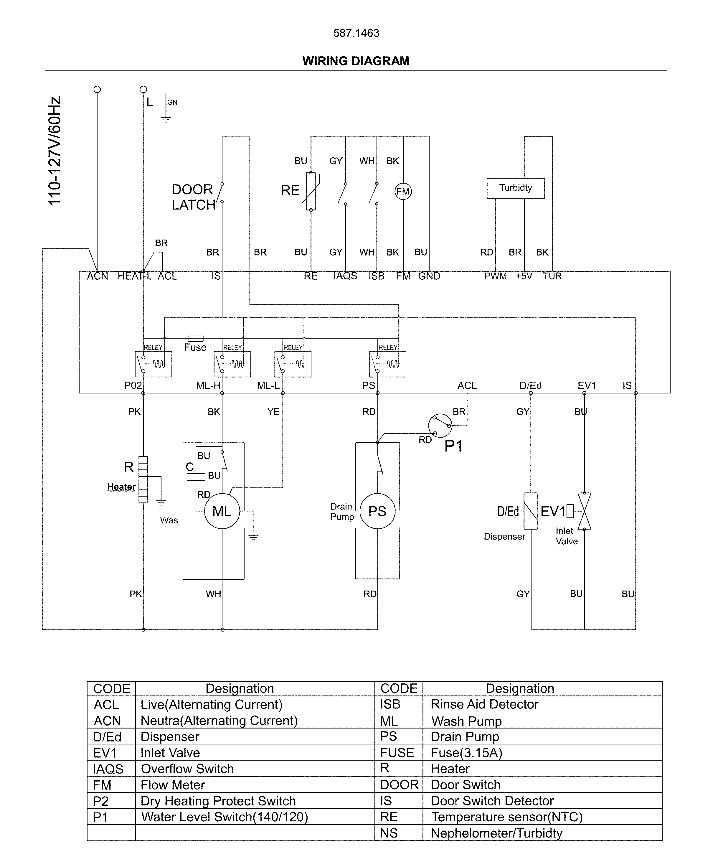 Kenmore 58714633J01B wiring diagram diagram