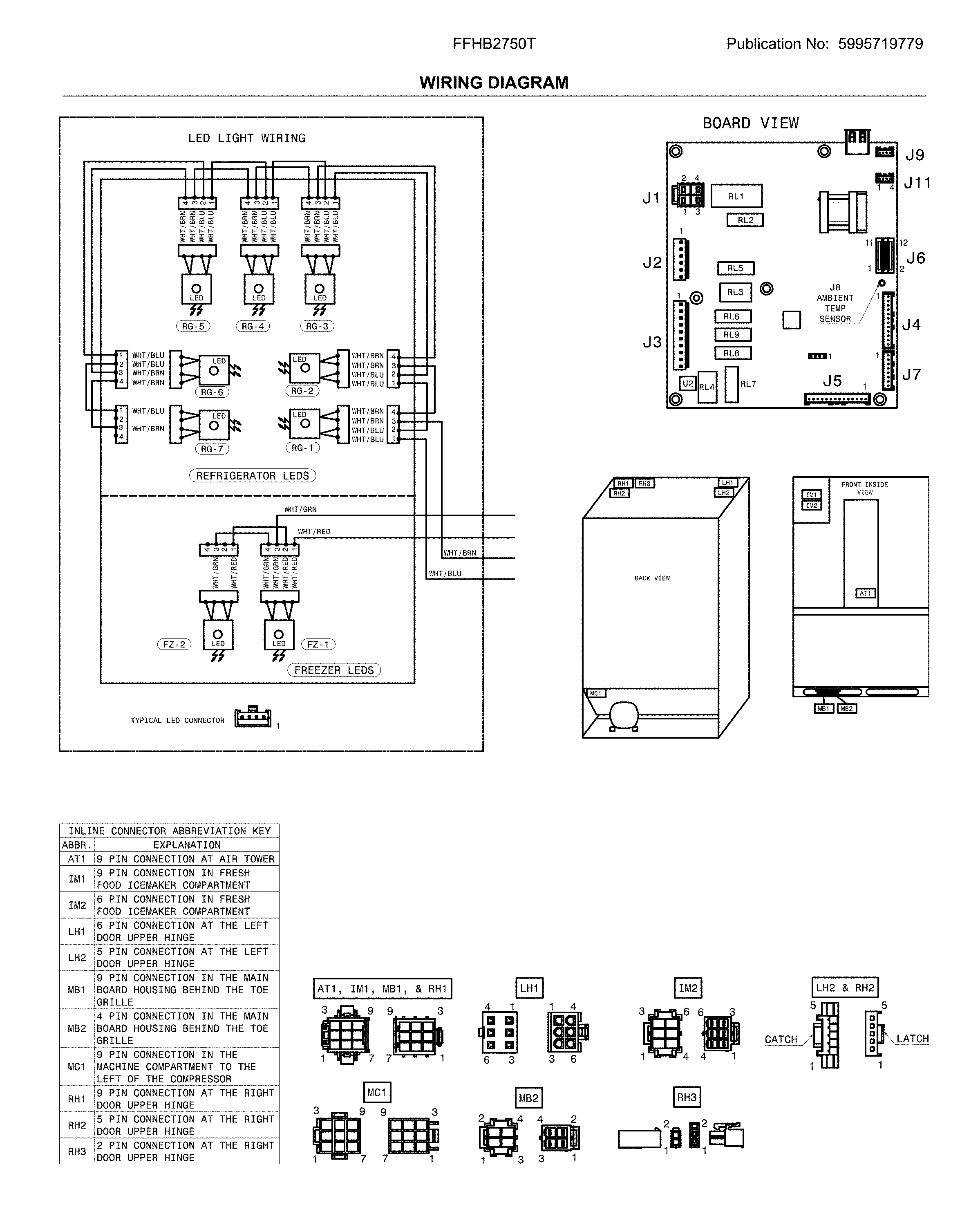 Frigidaire FFHB2750TE6 wiring diagram diagram