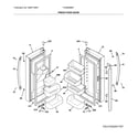 Frigidaire FGHB2868TP3 fresh food door diagram
