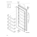 Frigidaire FFFU20F4VW0 door diagram