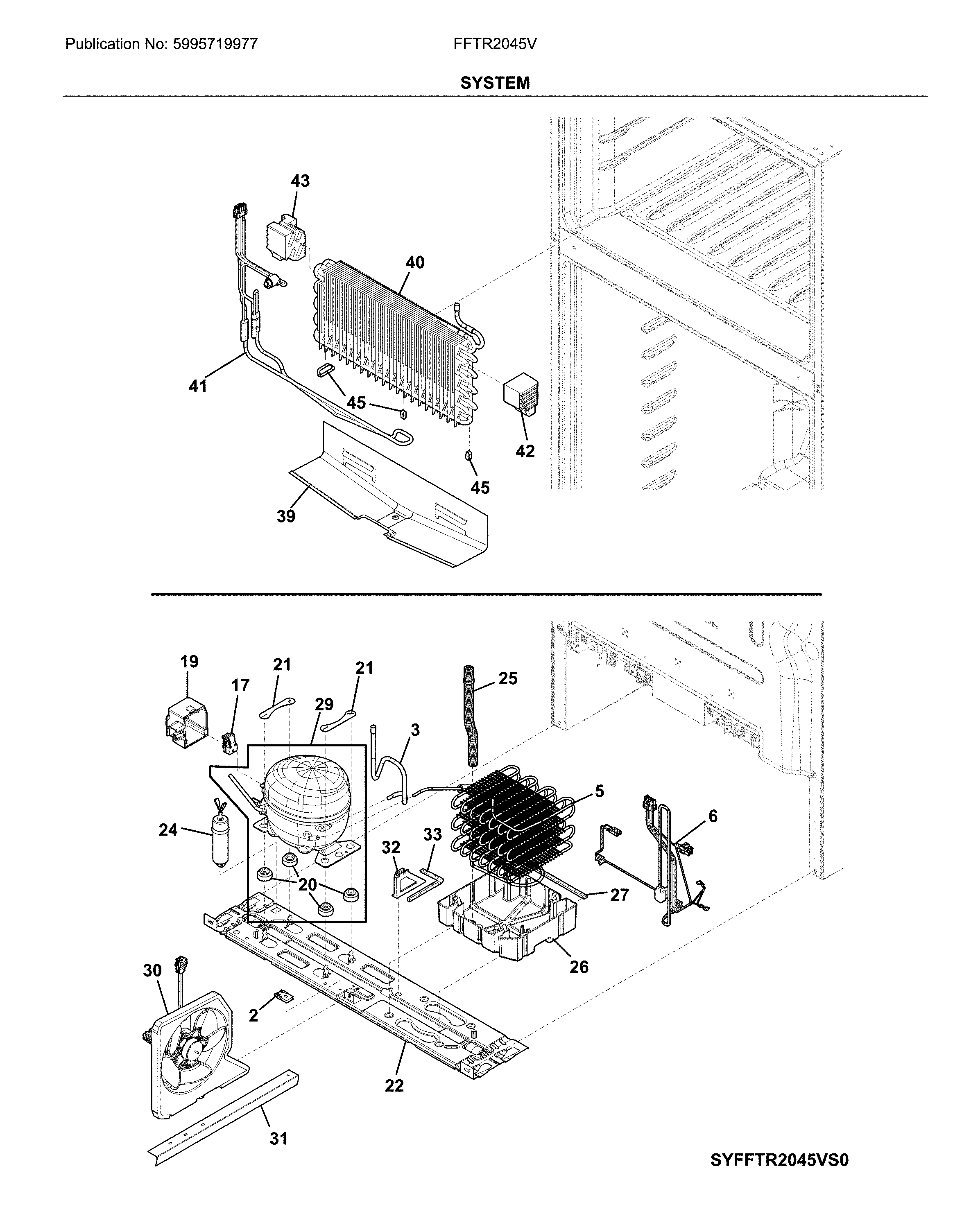 Frigidaire FFTR2045VD0 system diagram